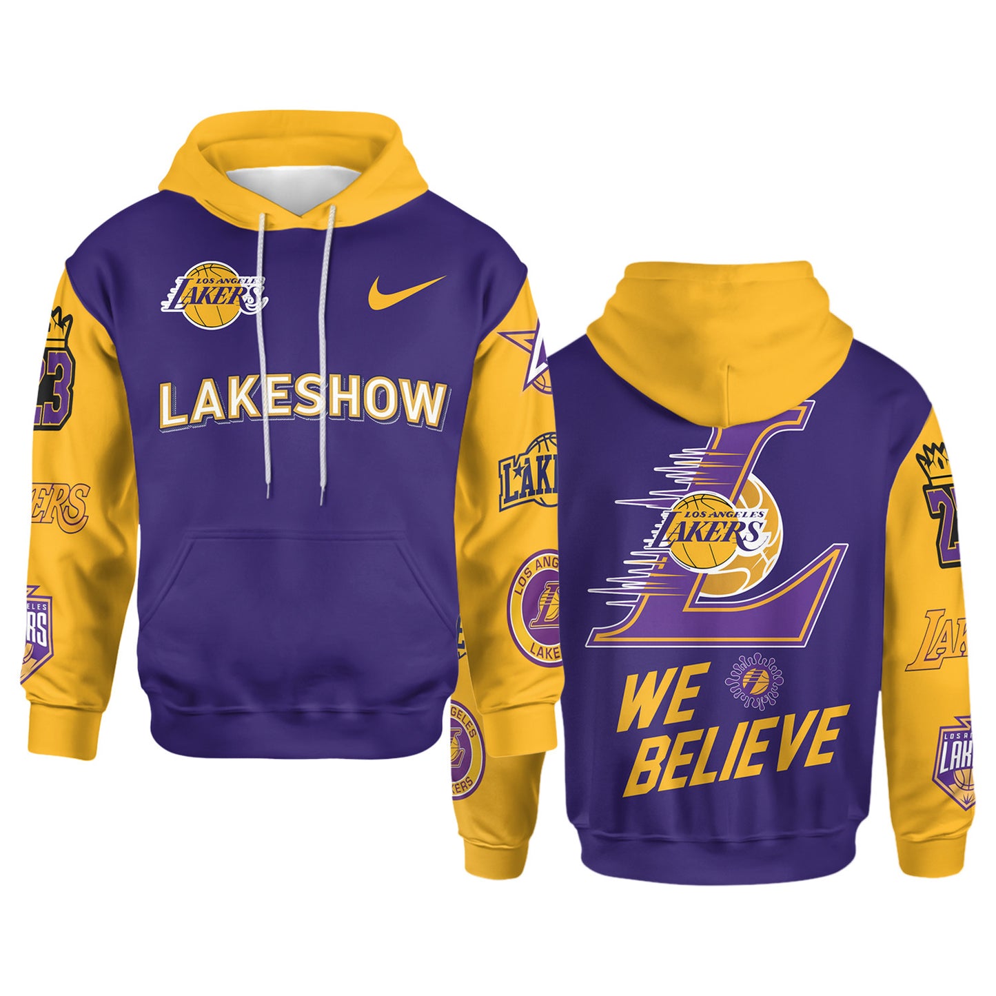 LA We Believe The LakeShow All Over Print Hoodie