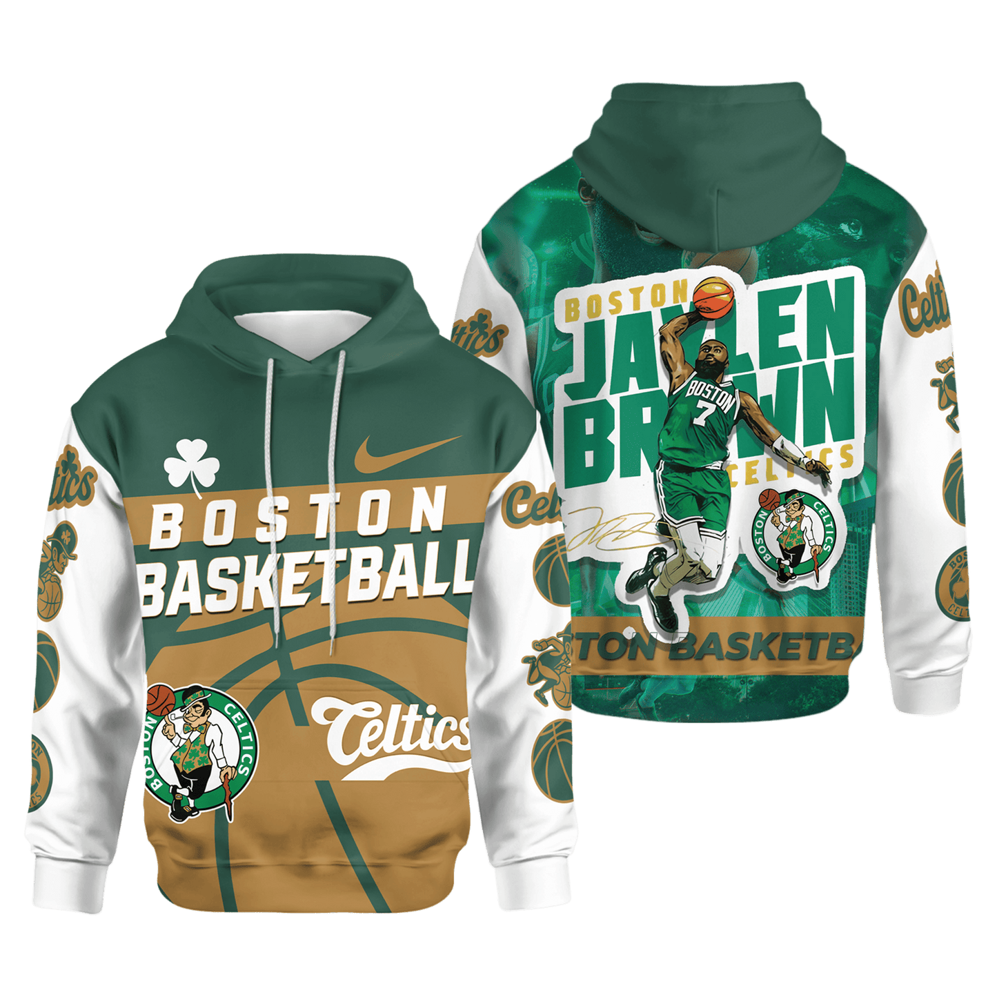 J.Brown #7 Boston Basketball Team 3D Hoodie