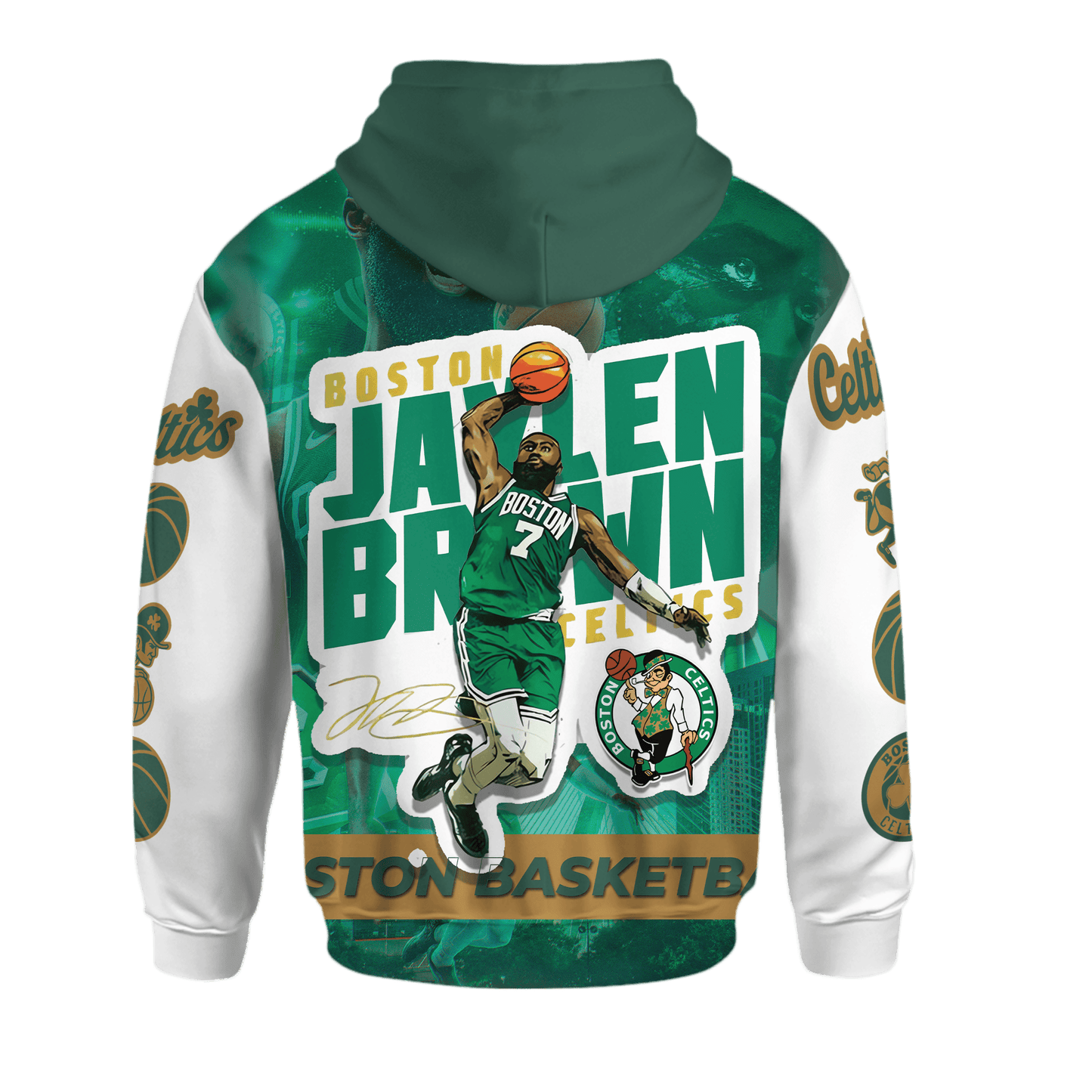 J.Brown #7 Boston Basketball Team 3D Hoodie