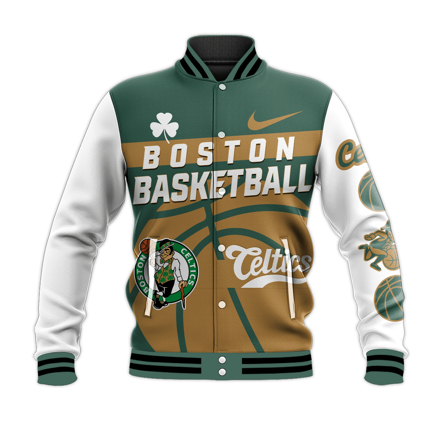 J.Brown #7 Boston Team 3D Baseball Jacket