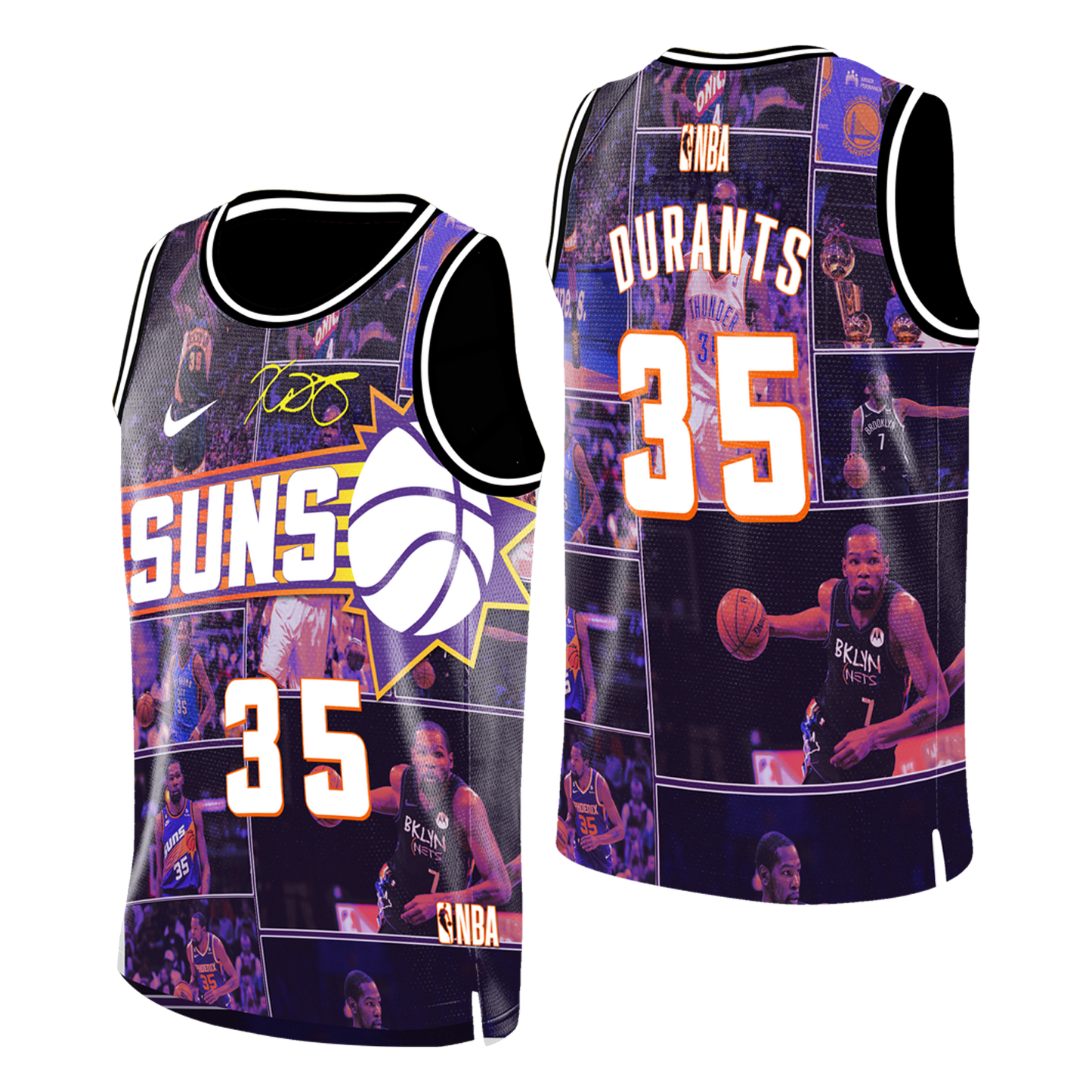 Kevin Durant #35 Phoenix Basketball Legacy Team 3D Basketball Jersey