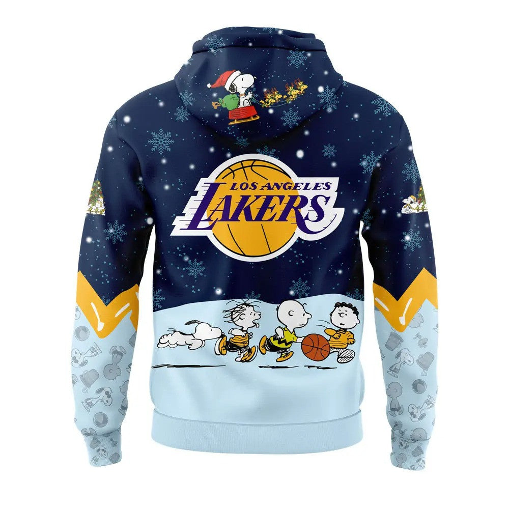 LA Basketball Peanuts And Snoopy Holiday Speciality All Over Print Hoodie