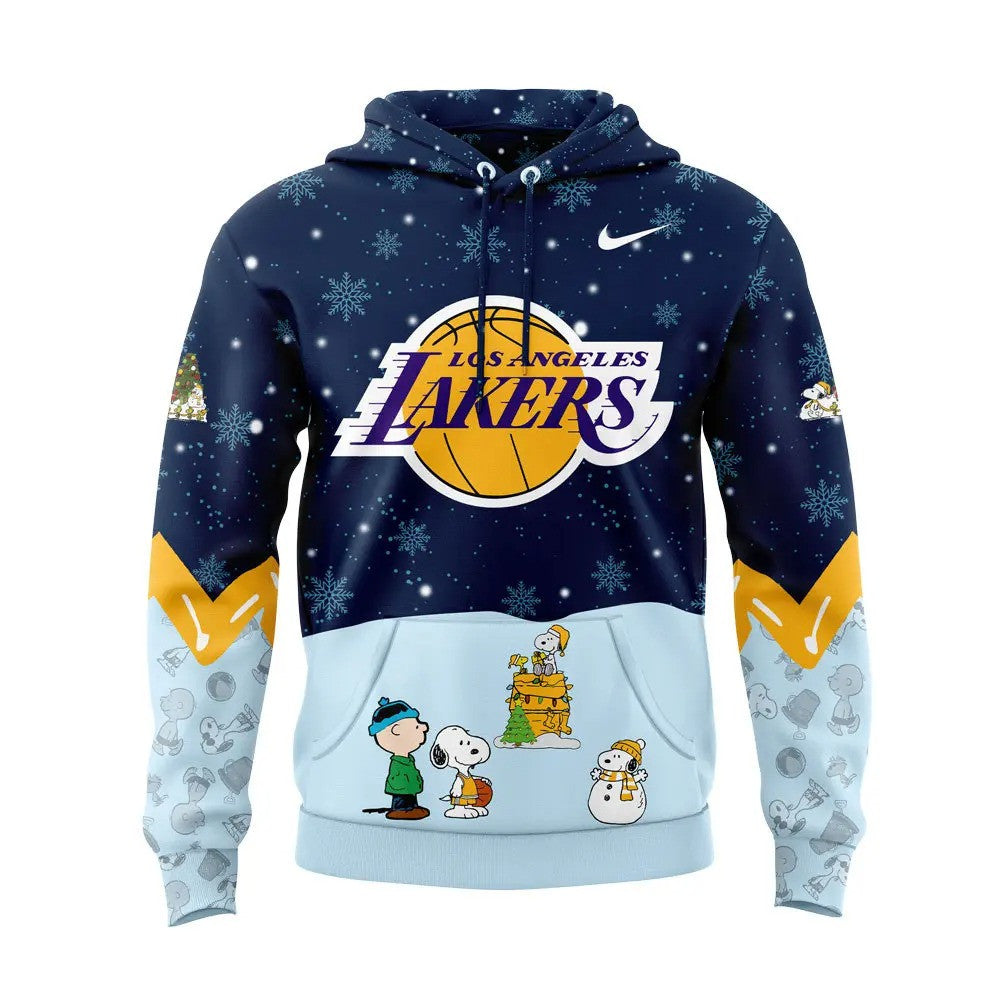 LA Basketball Peanuts And Snoopy Holiday Speciality All Over Print Hoodie