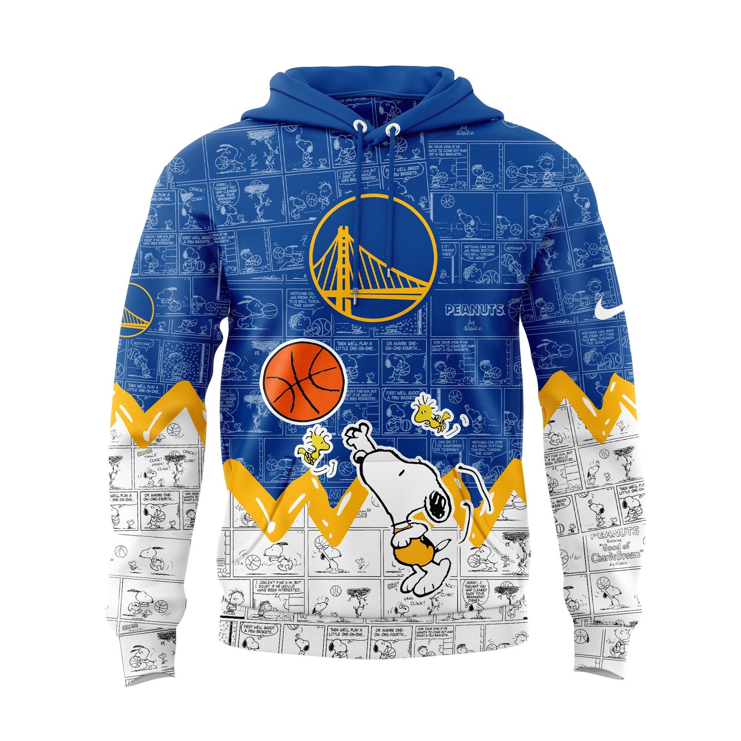 GTW Basketball 75th Anniversary Of Peanuts 3D All Over Print Hoodie