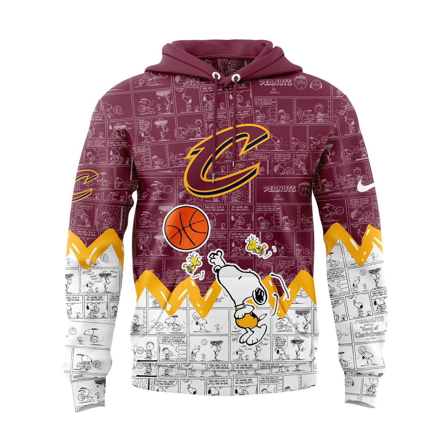 CC Basketball 75th Anniversary Of Peanuts 3D All Over Print Hoodie