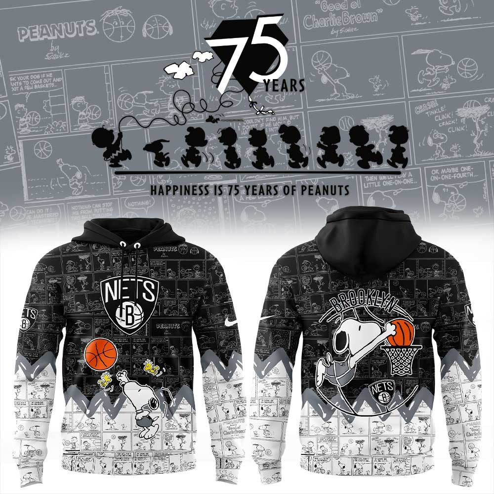 BN Basketball 75th Anniversary Of Peanuts 3D All Over Print Hoodie