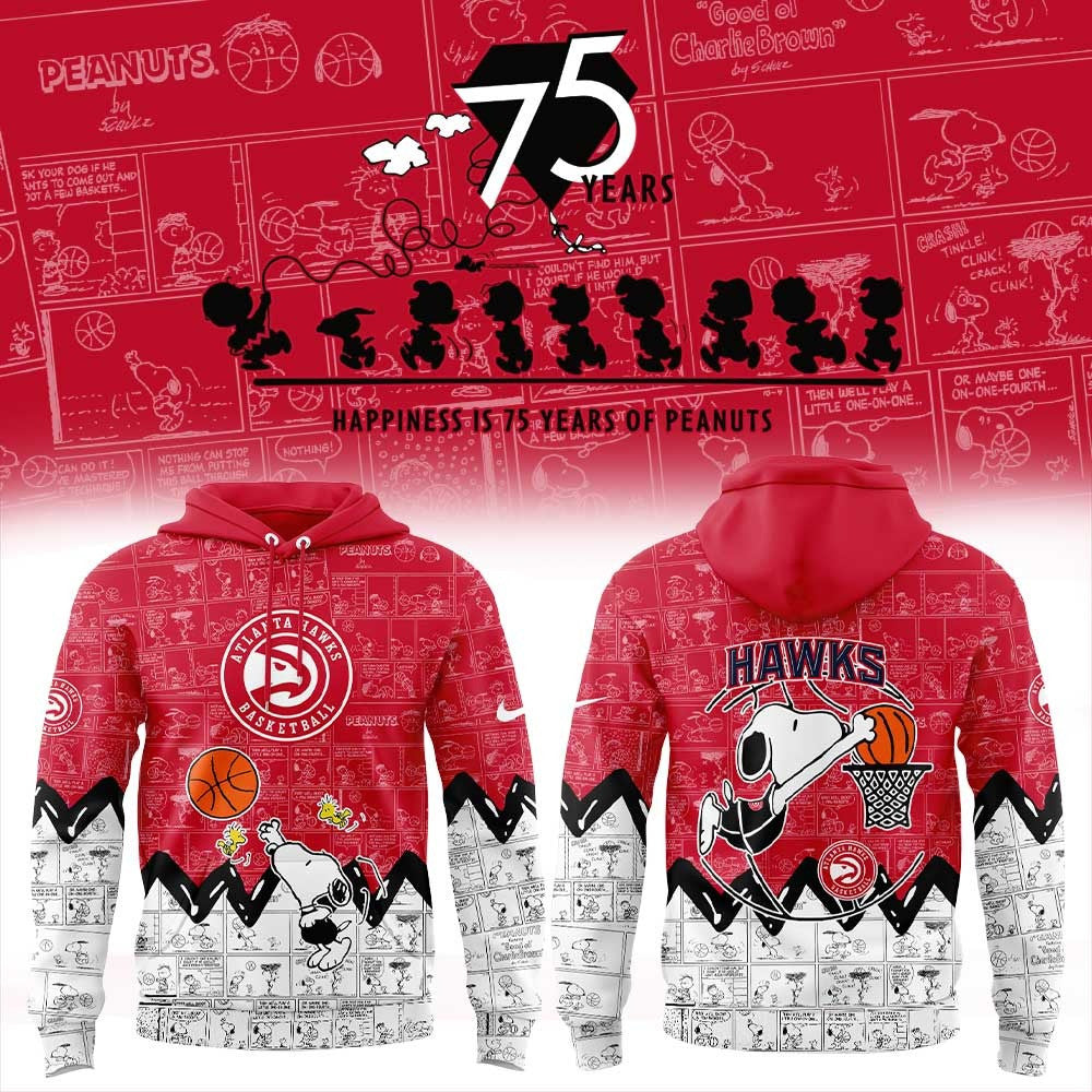 AH Basketball 75th Anniversary Of Peanuts 3D All Over Print Hoodie