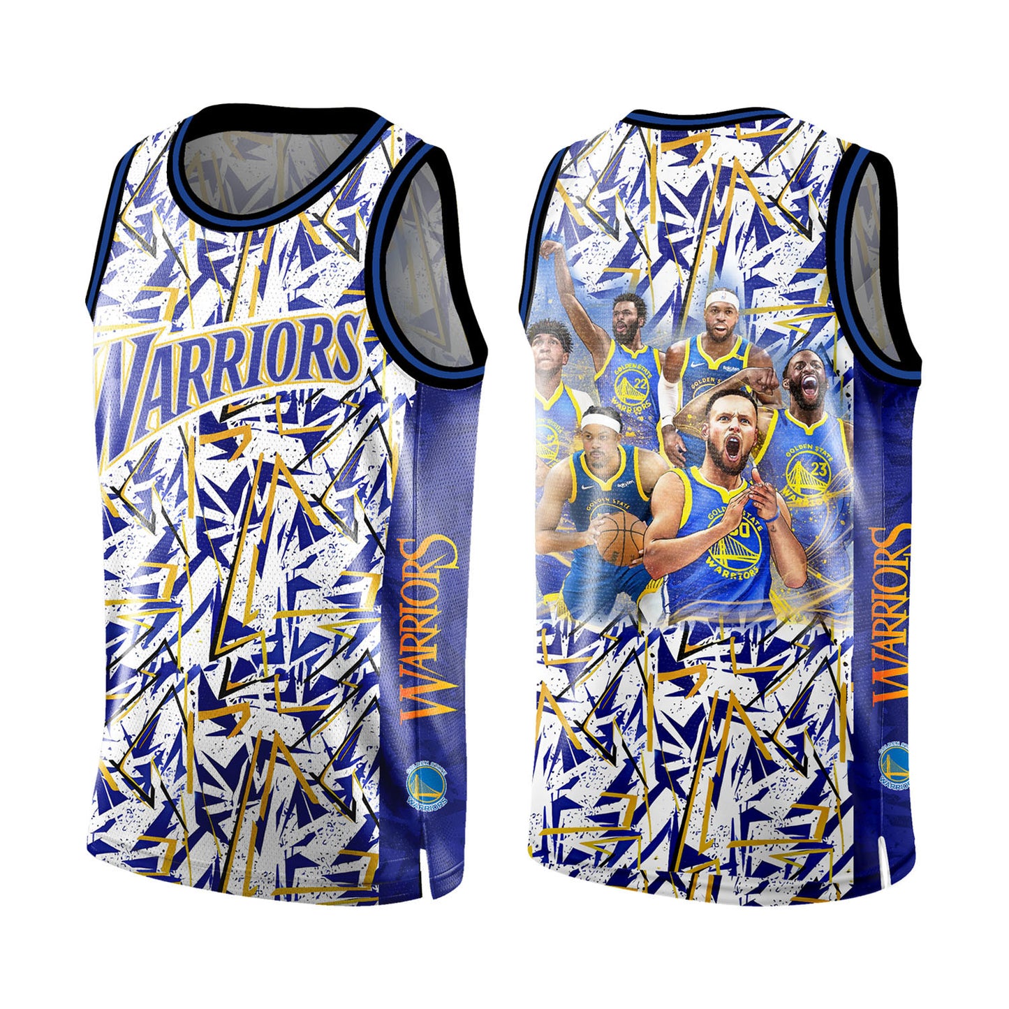 GSW Stephen Curry Draymond Green Andrew Wiggins Kevon Looney Players Team 3D Basketball Jersey