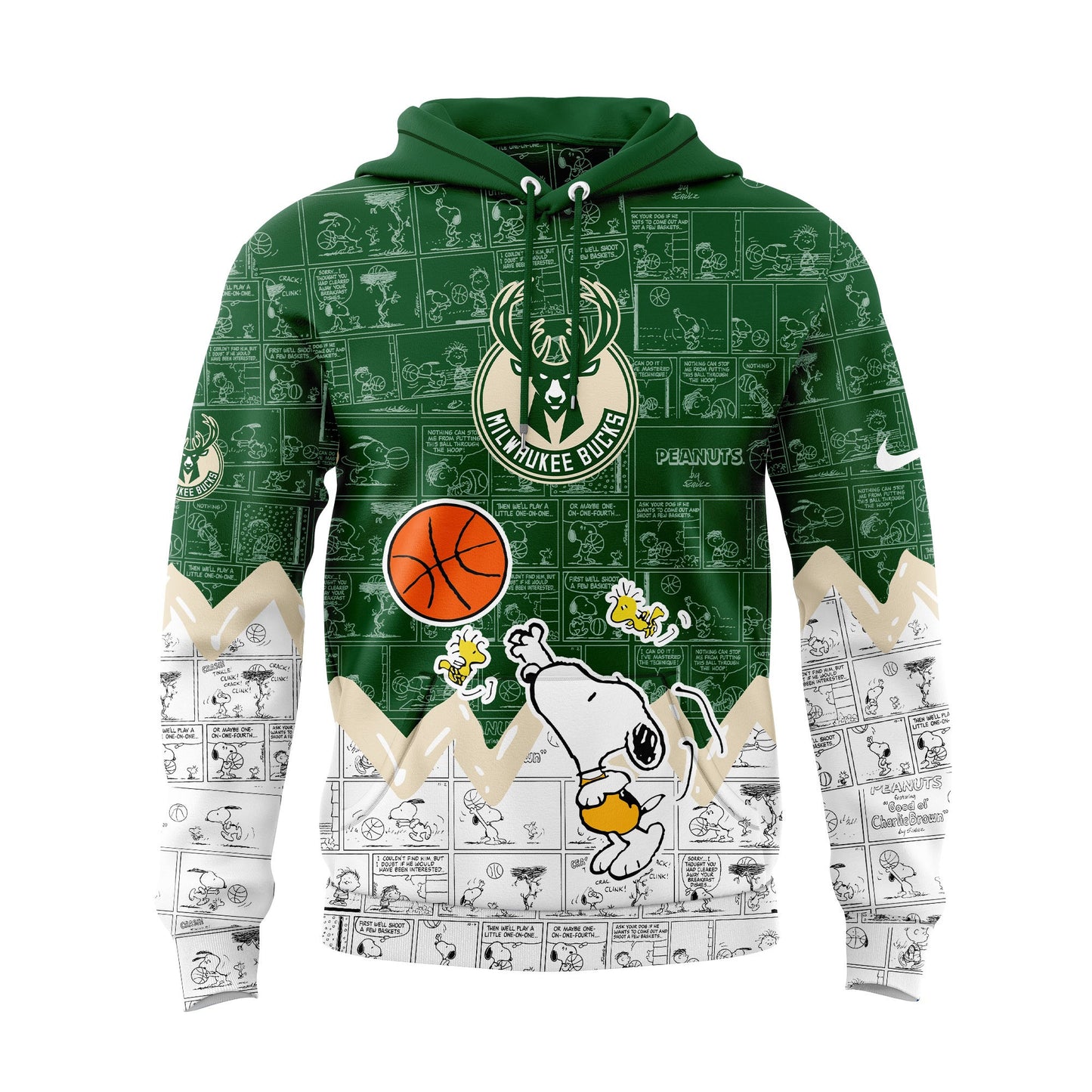 MB Basketball 75th Anniversary Of Peanuts 3D All Over Print Hoodie