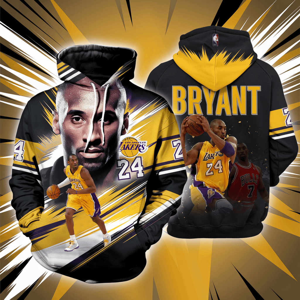 Kobe Bryant #24 Lakers Team 3D Hoodie