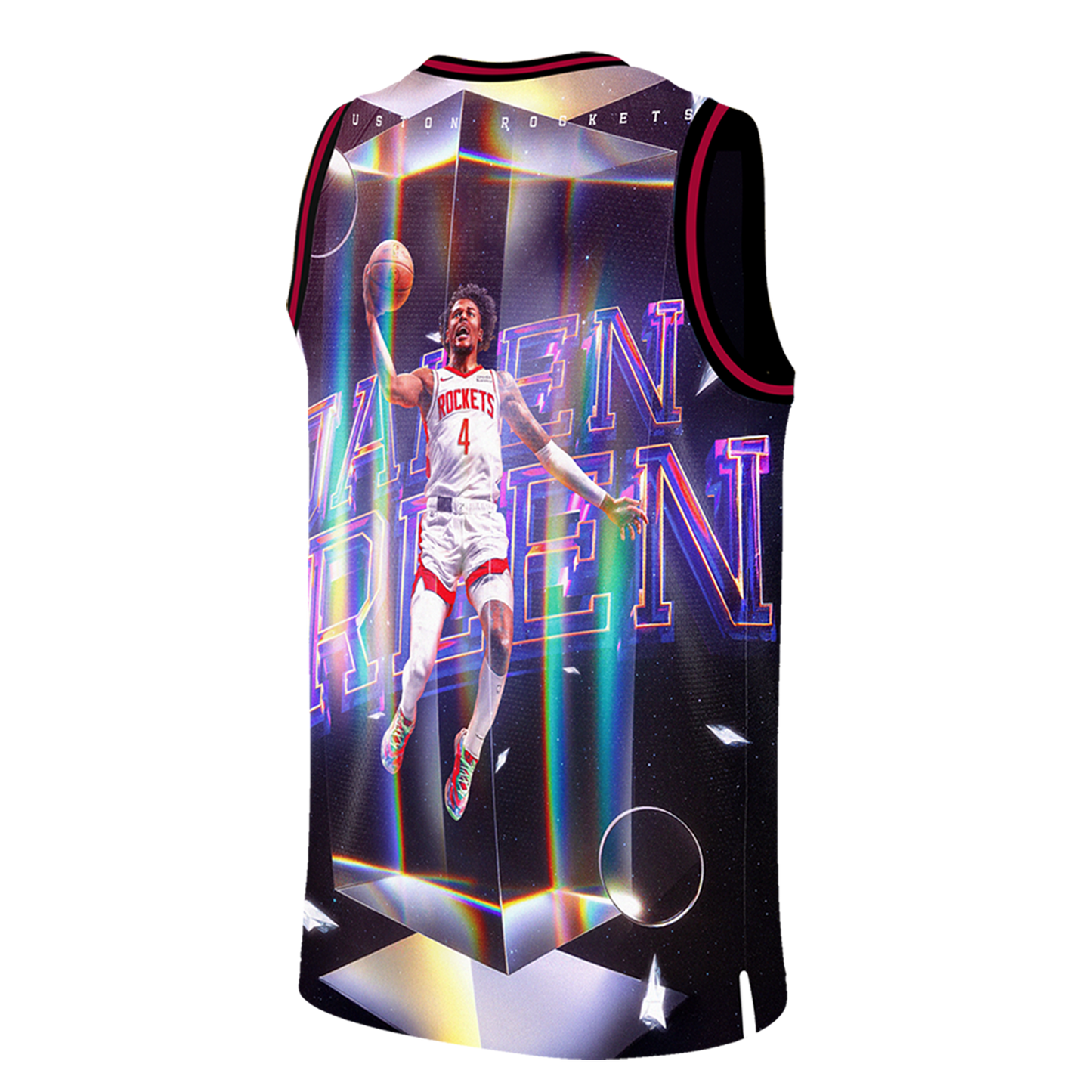 Jalen Green #4 Rockets Team 3D Basketball Jersey
