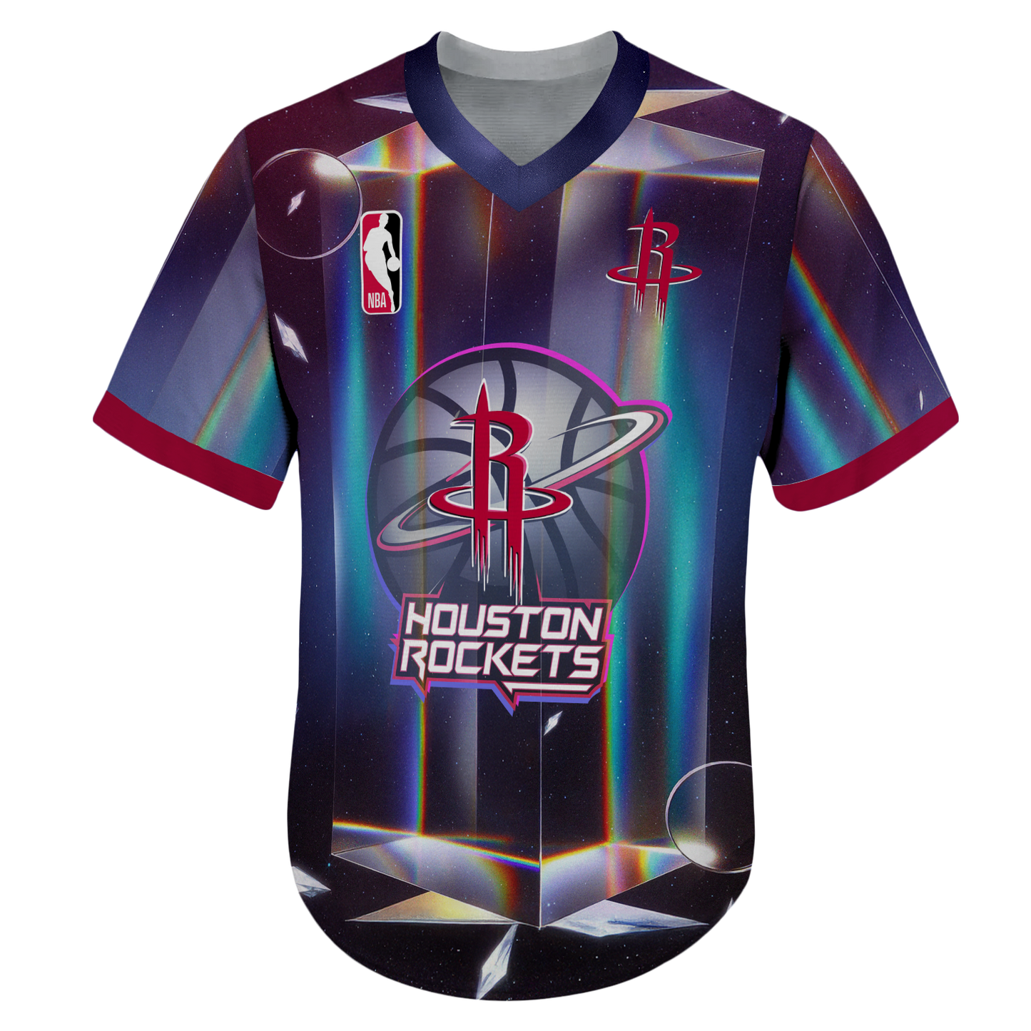 Jalen Green #4 Rockets Team 3D V-Neck Jersey