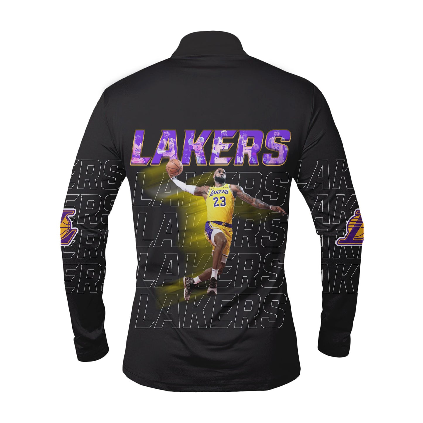 LA James Legends Never Fade Ball Like the Best 3D Long Sleeve Quarter Zip Jersey
