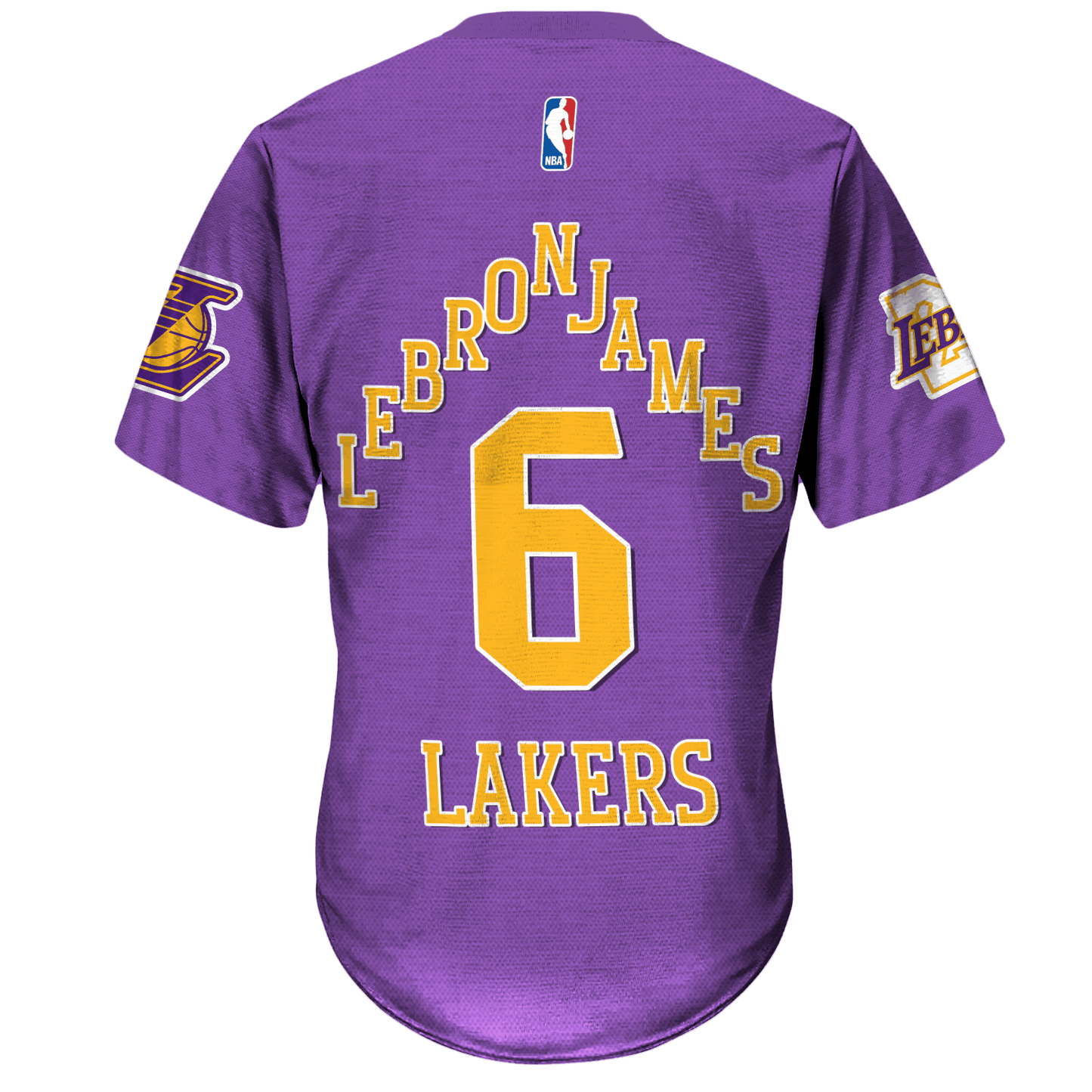 LeBron James #6 Lakers Team King James 3D V-Neck Jersey