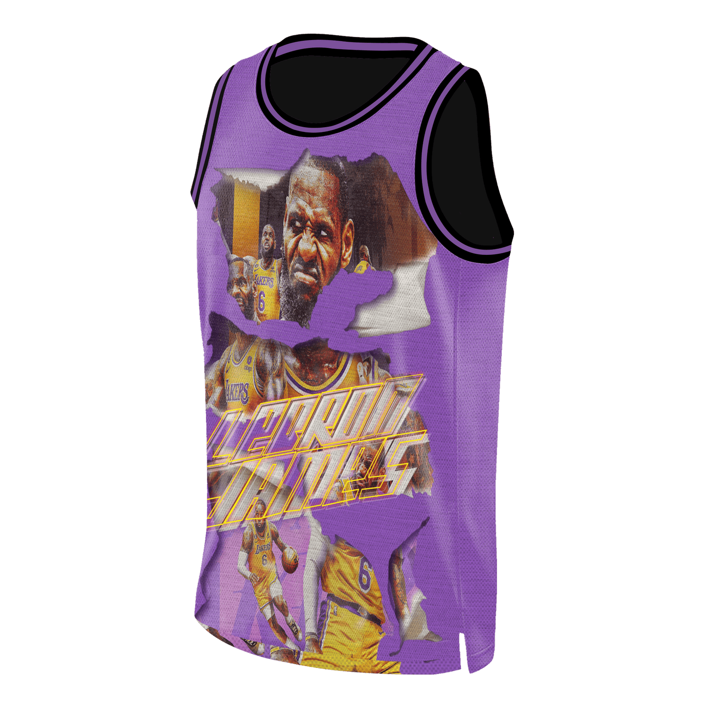 LeBron James #6 Lakers Team King James 3D Basketball Jersey