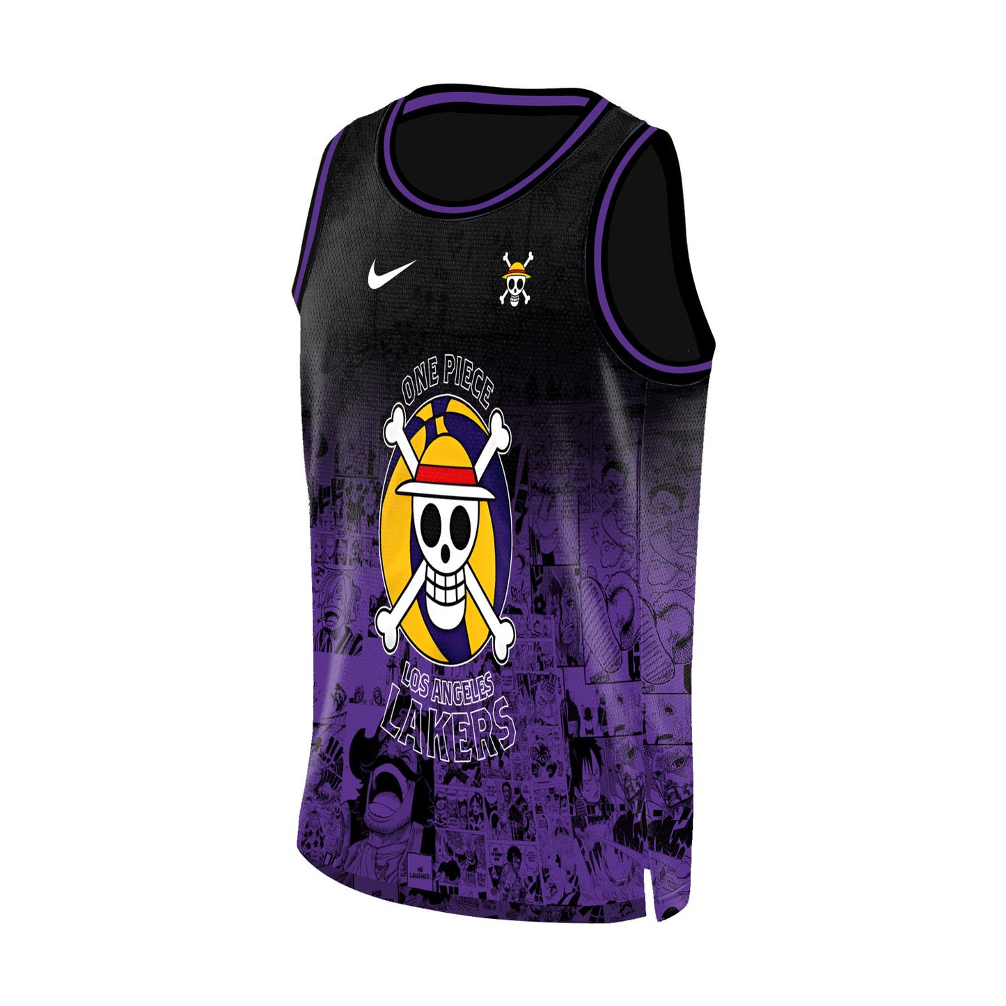 Lakers x One Piece Game Night Collab 3D All Over Print Baseball Jersey 3D Basketball Jersey