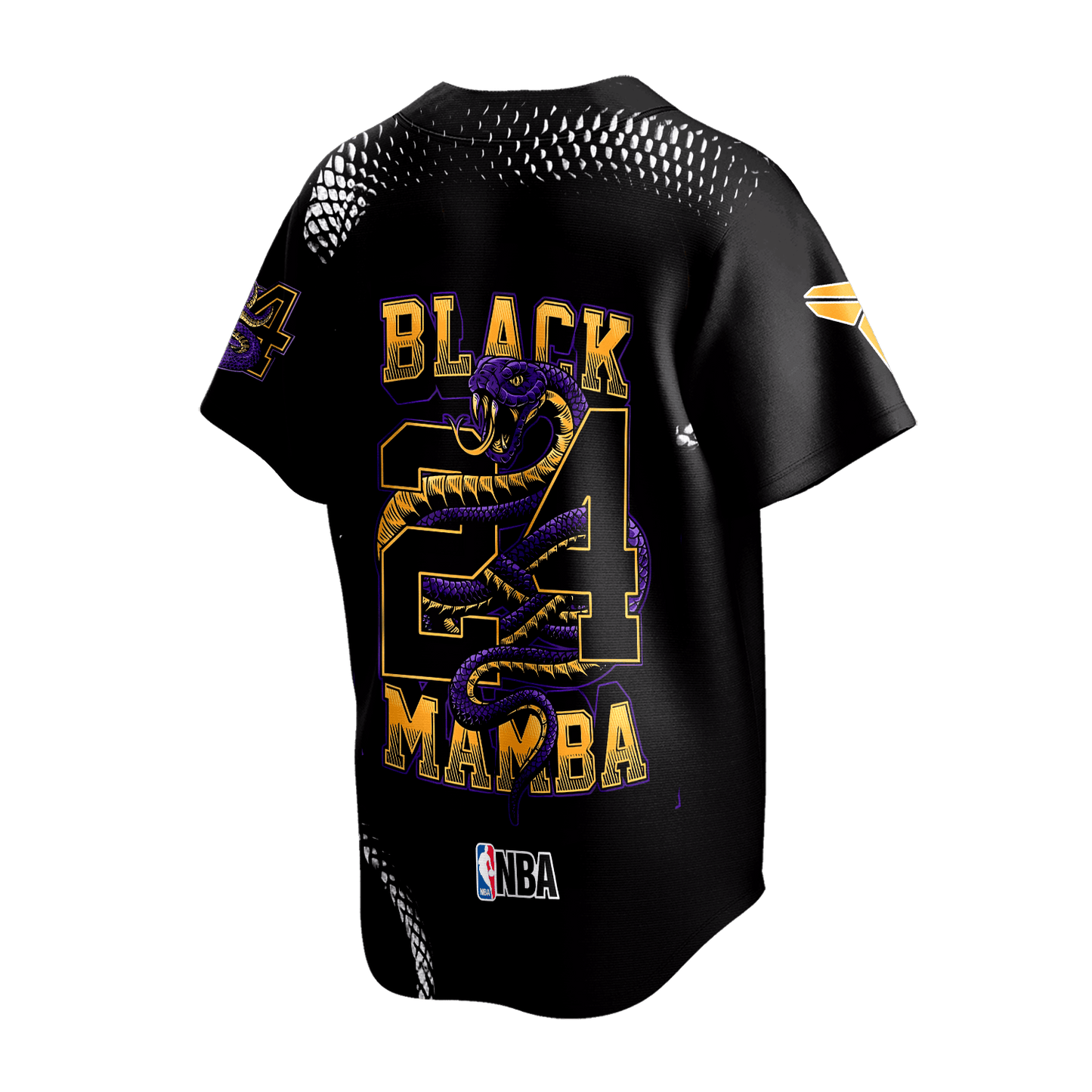 Kobe Bryant Black Mamba Lakers #24 3D Baseball Jersey