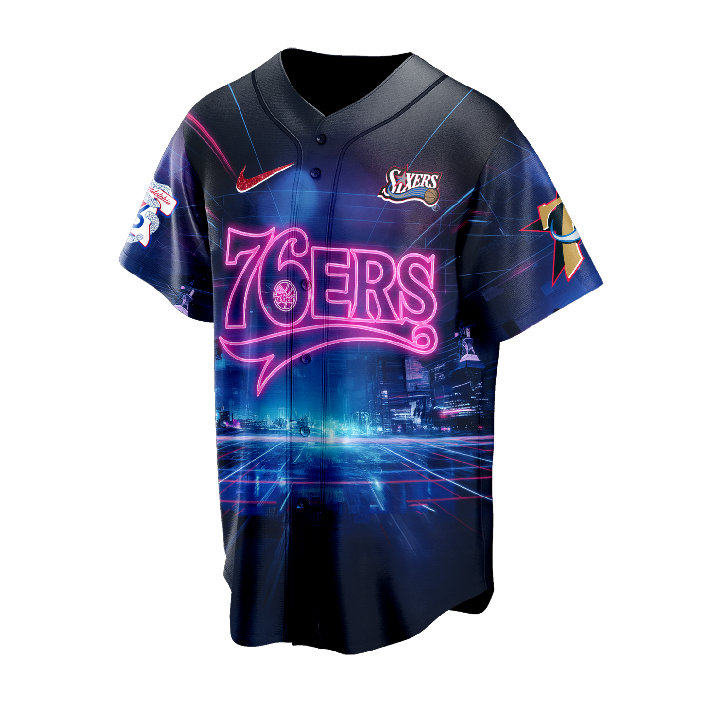 Embiid George Maxey Philadelphia Basketball Team 3D Baseball Jersey