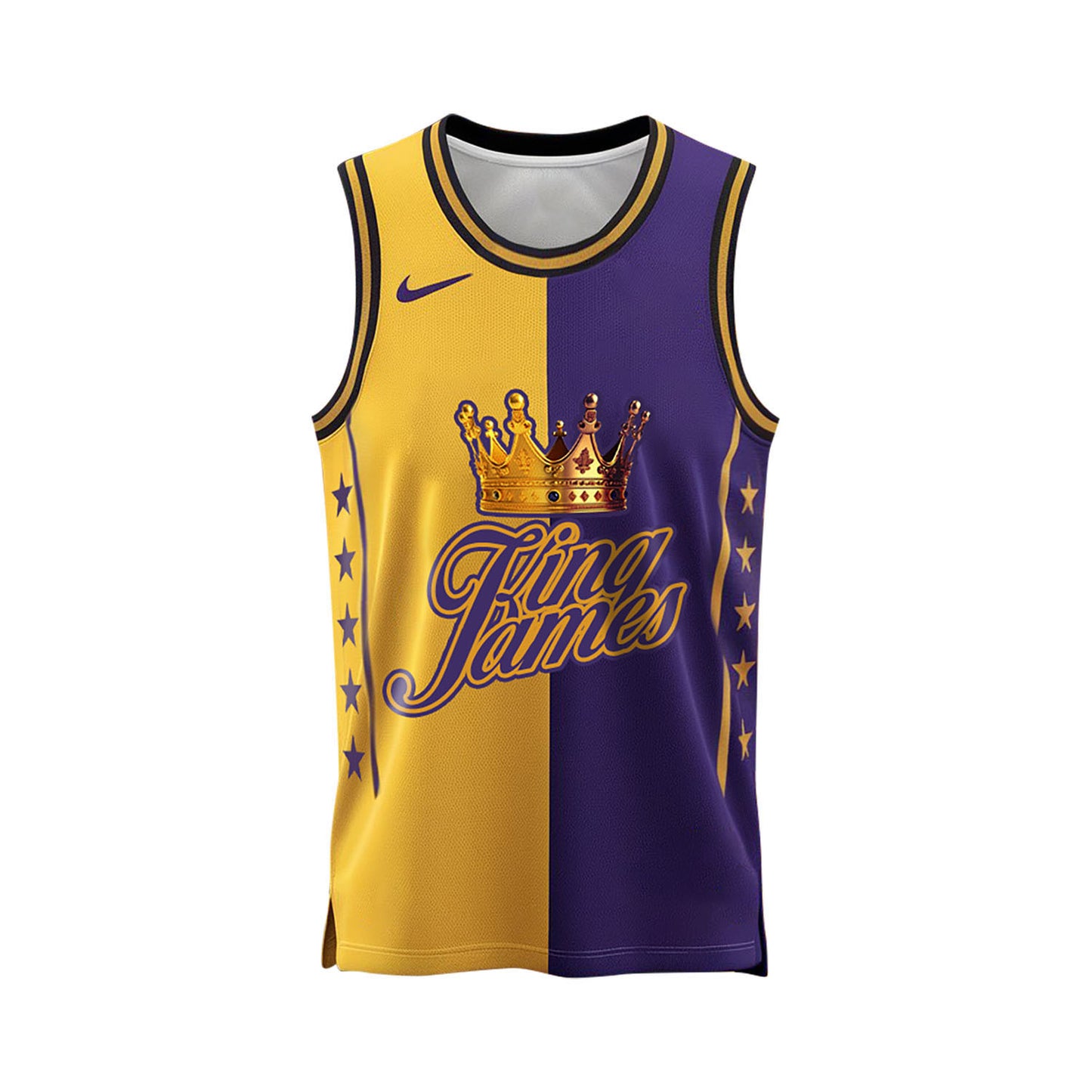 King James #23 Lakers King Of The Hill Basketball Team 3D Basketball Jersey
