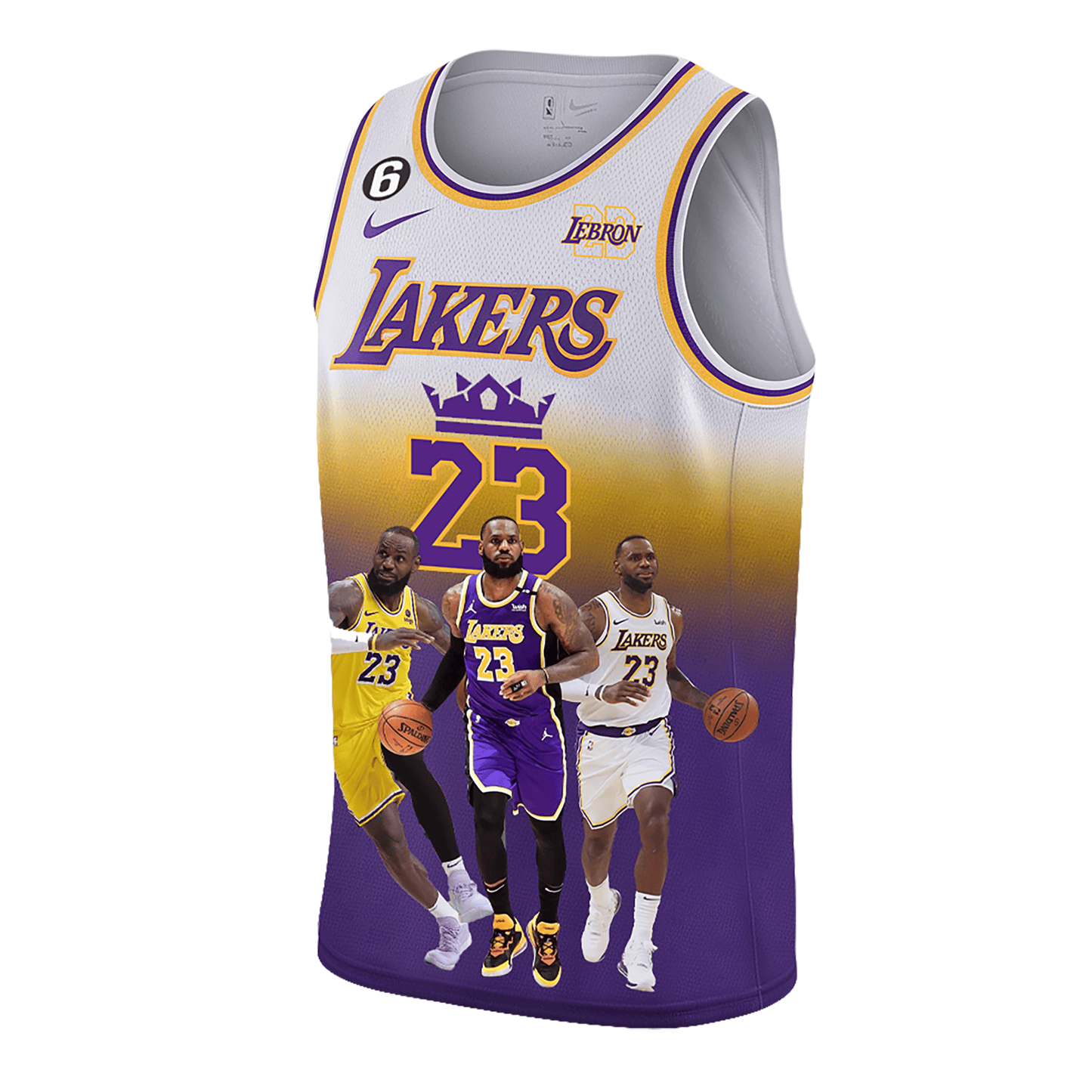 LeBron James Lakers #23 All-Time Leading Scorer 3D Basketball Jersey