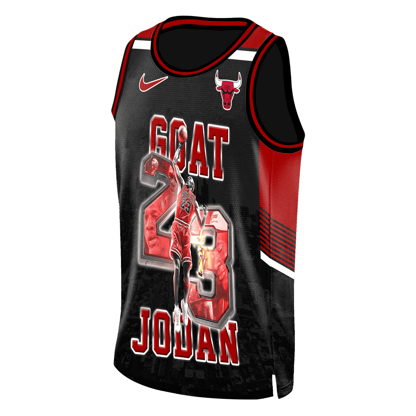 Bulls Michael Jordan #23 Chicago Team 3D Basketball Jersey