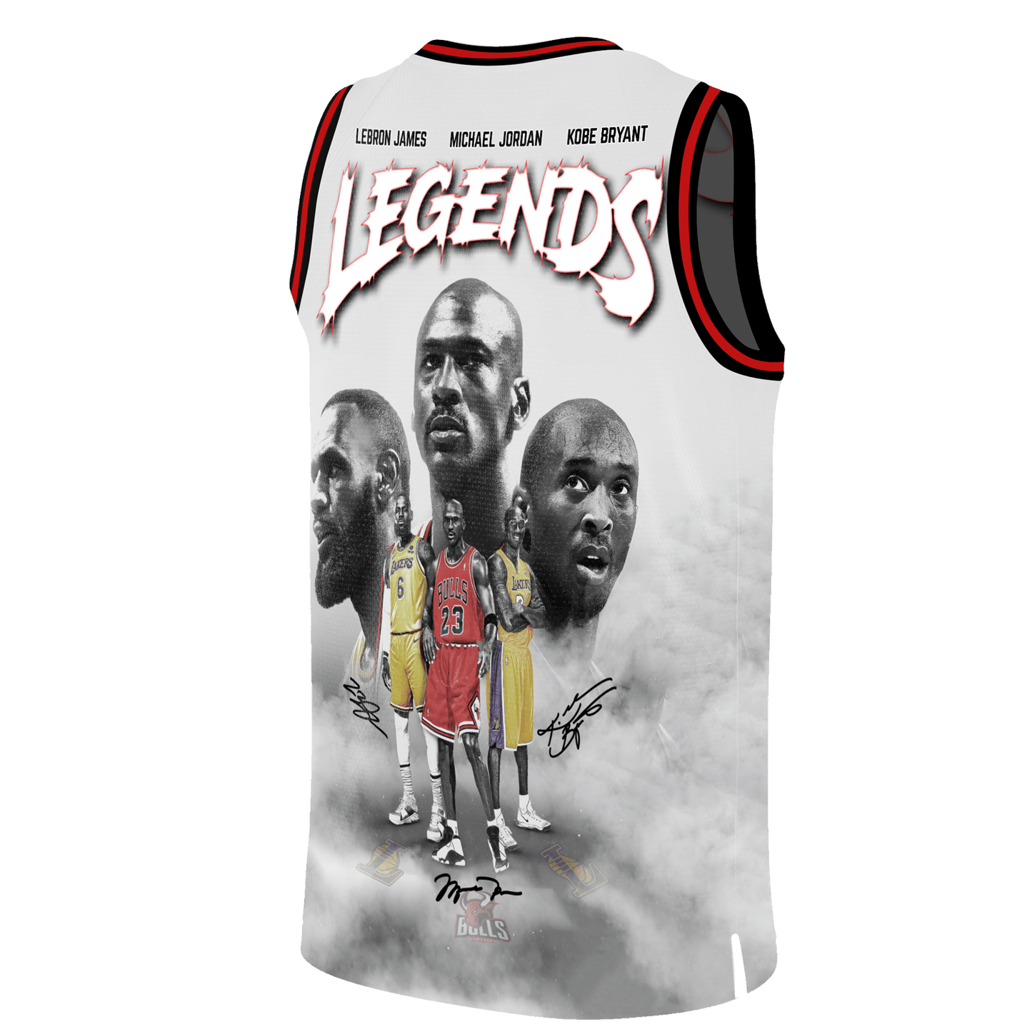 Jordan Kobe LeBron Legends The Legacy Lives On 3D Basketball Jersey