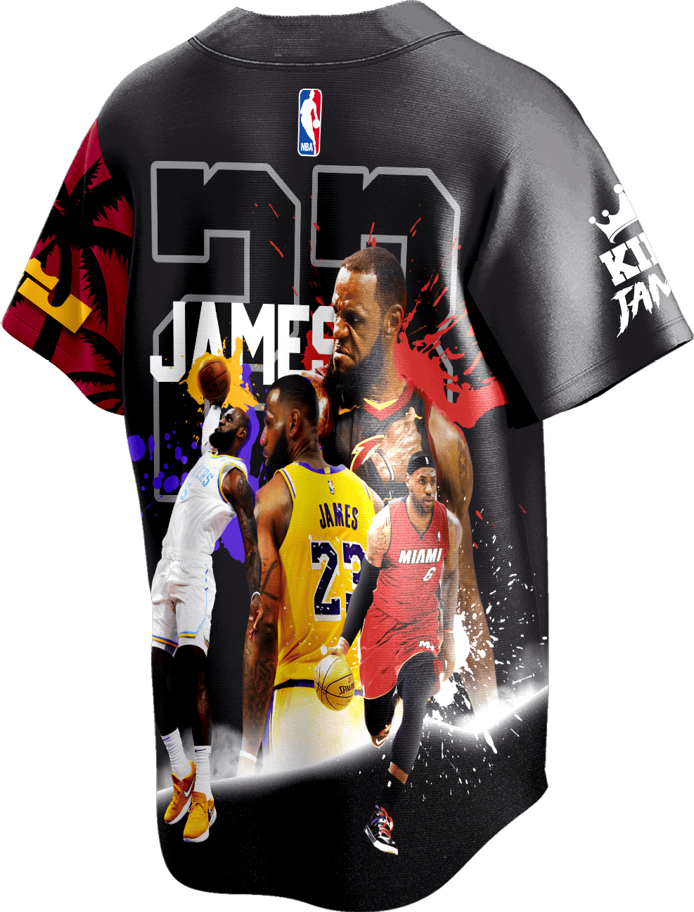 LeBron James #23 Lakers Legacy 3D Baseball Jersey