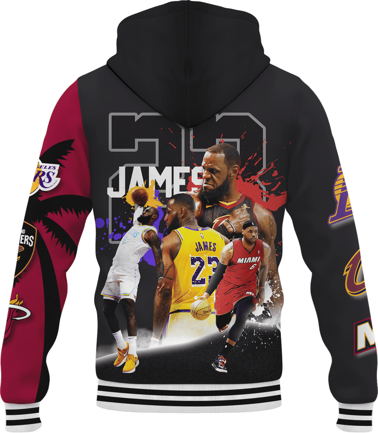 LeBron James #23 Lakers Legacy 3D Hooded Varsity Jacket
