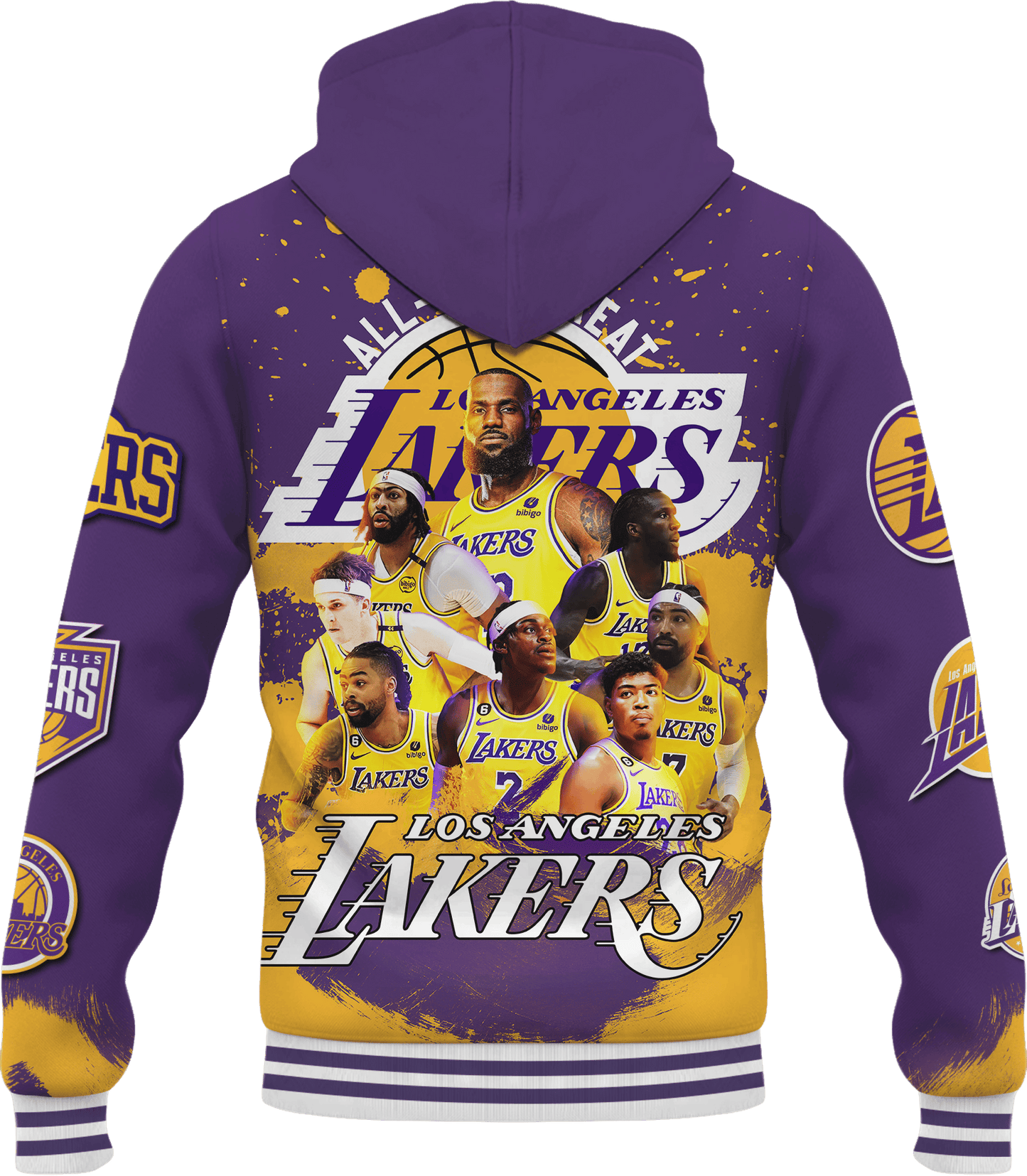 Lakers Basketball Team 17-Time Champions 3D Hooded Varsity Jacket