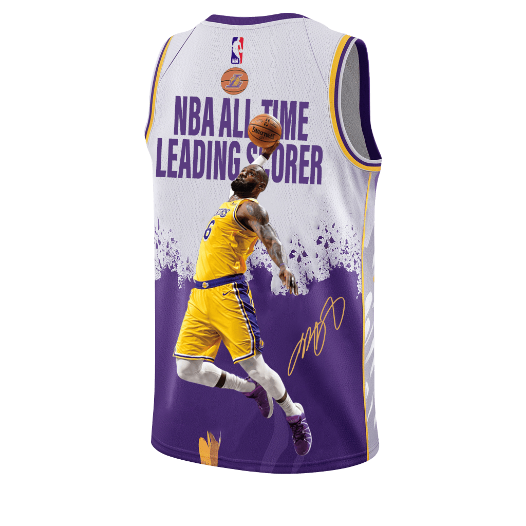 LeBron James #23 Lakers All-Time Leading Scorer 3D Basketball Jersey