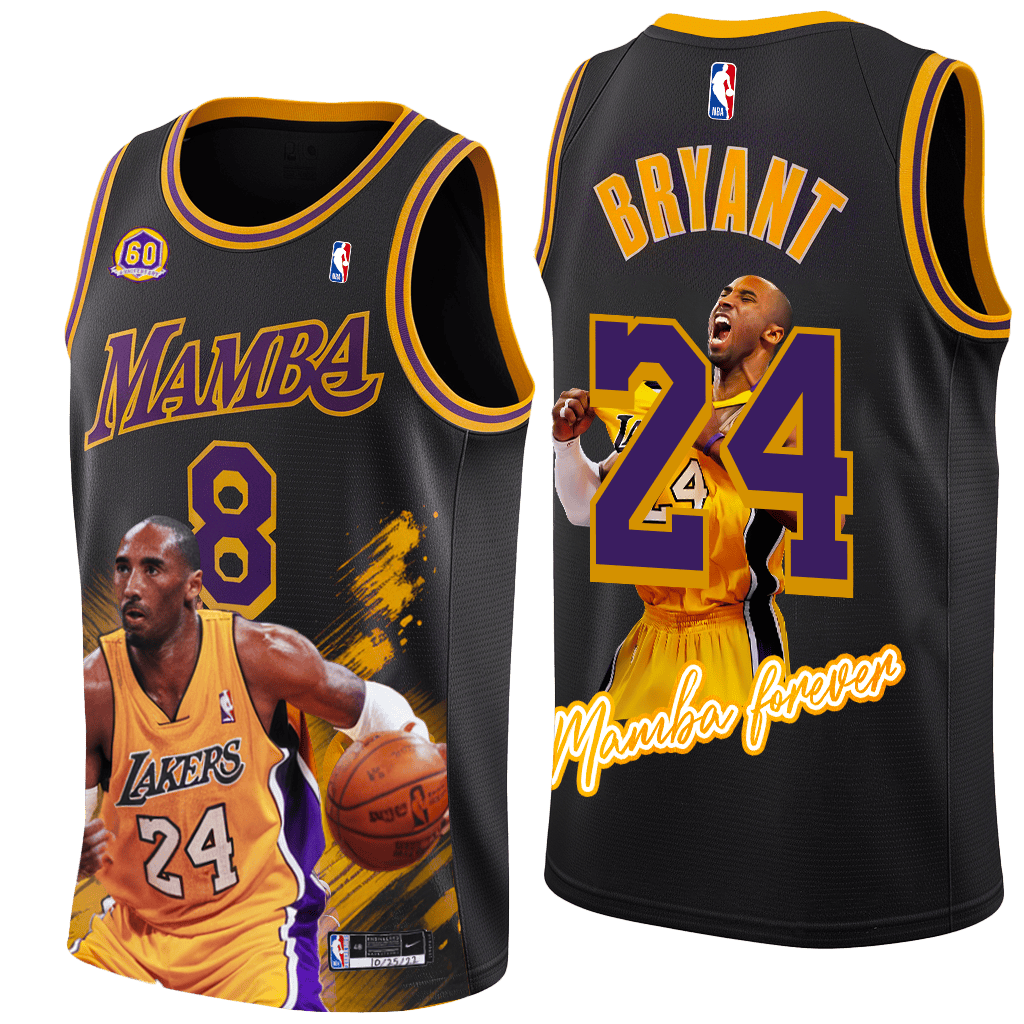 Kobe Bryant #24 Legend Mamba Forever 3D Basketball Jersey