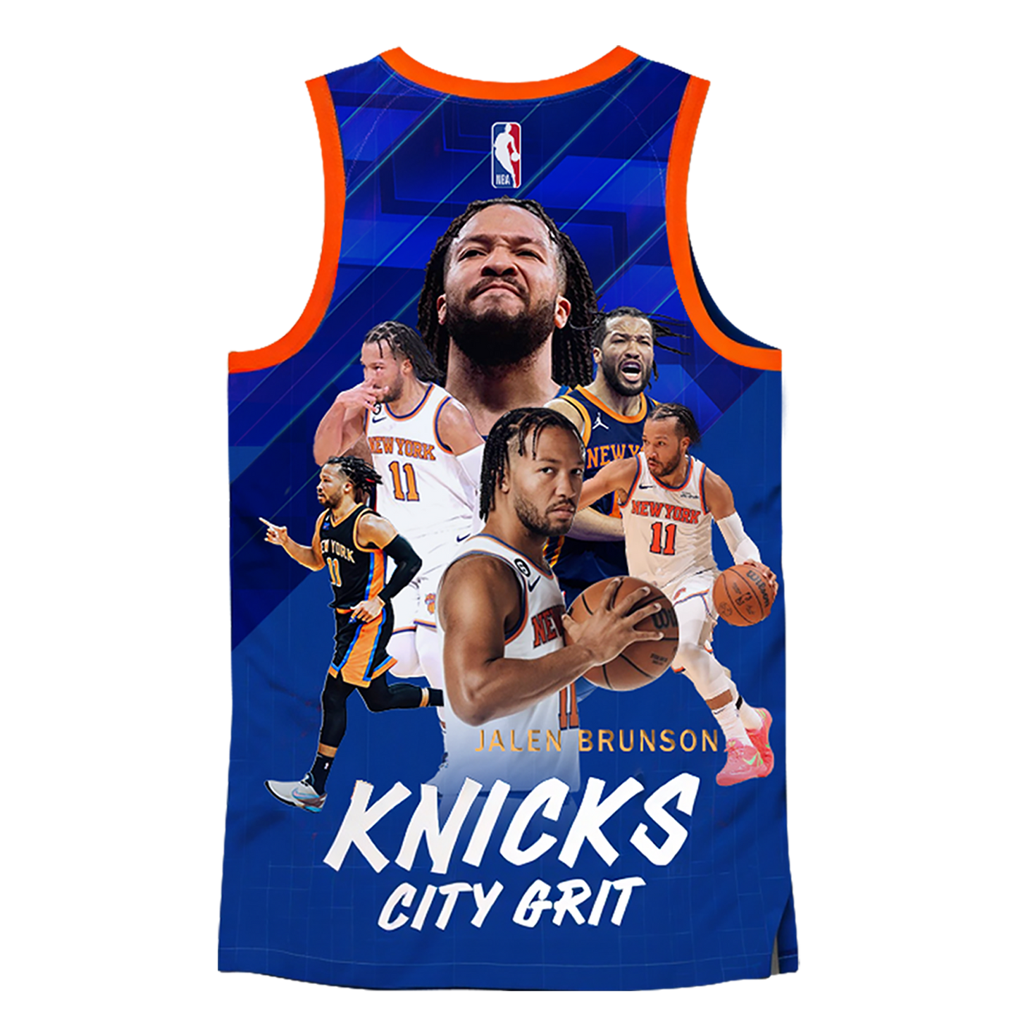 Jalen Brunson #11 Knicks City Grit 3D Basketball Jersey
