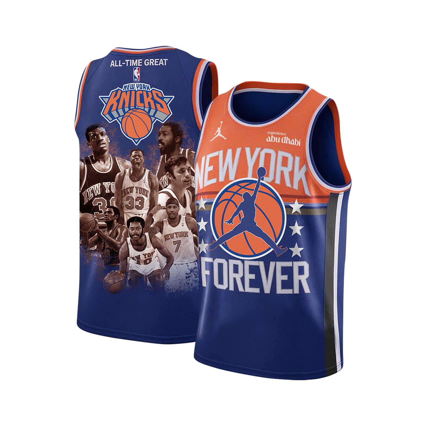 All Time Great Legends Knicks New York Team Forever 3D Basketball Jersey