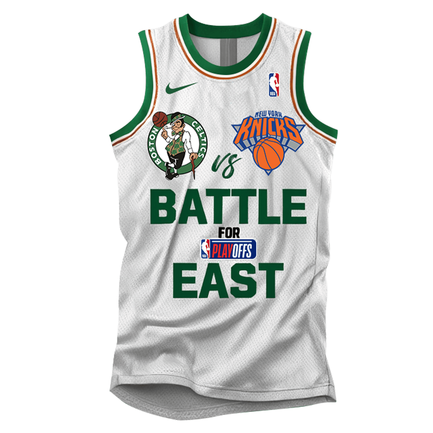 Celtics vs Knicks 2025 Playoffs Battle For The East 3D Basketball Jersey