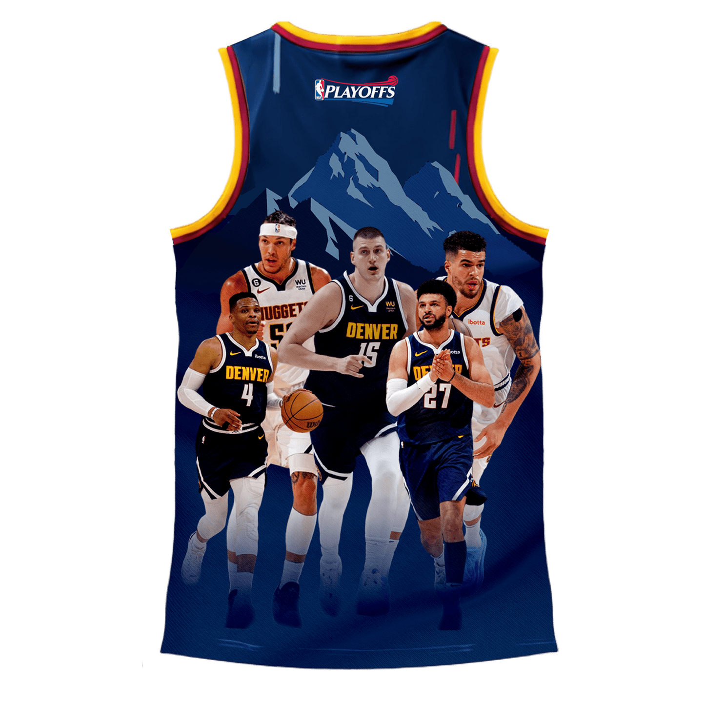 Denver Basketball Western Conference Playoffs 2025 3D Basketball Jersey