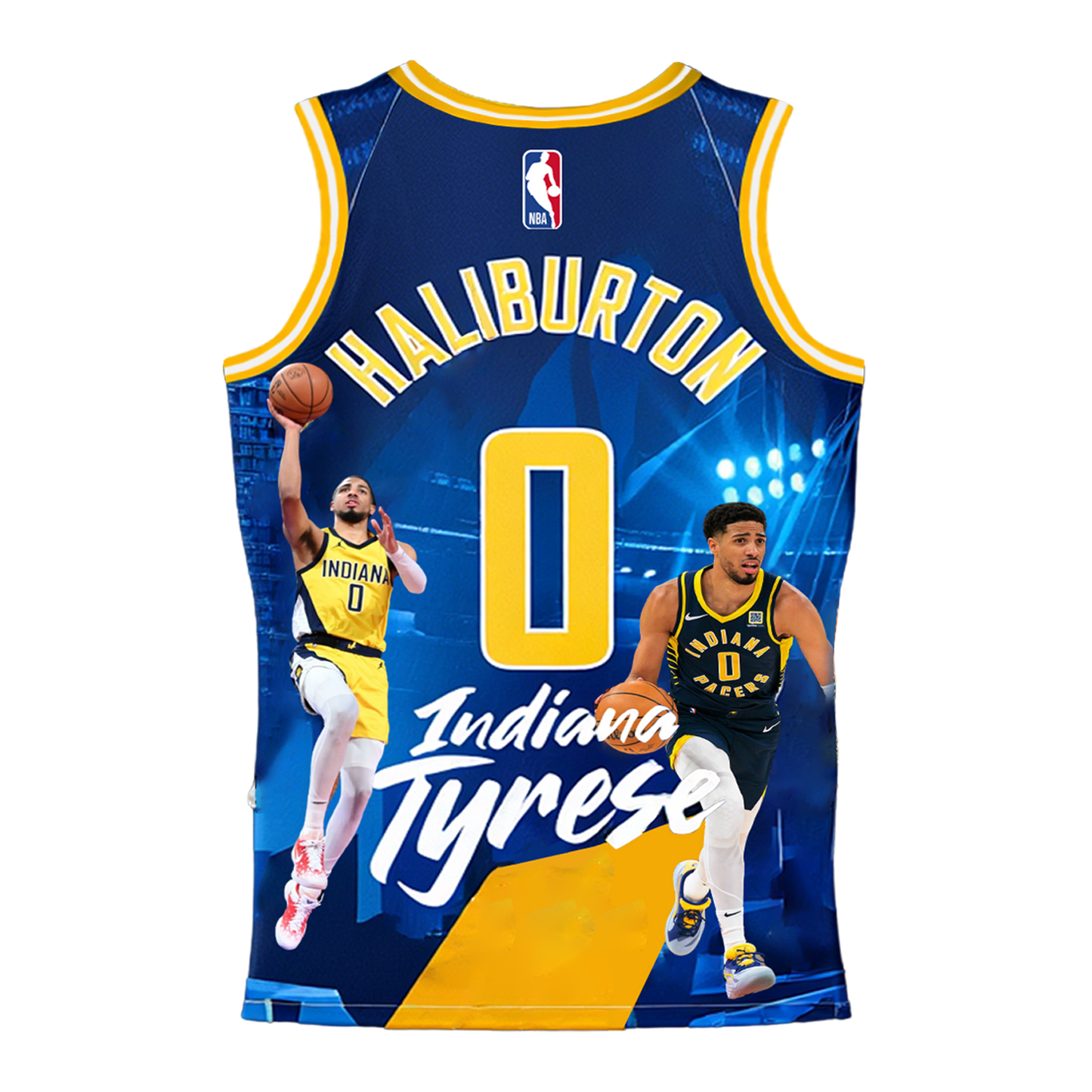 Indiana Basketball Tyrese Haliburton #0 Pacers Team 3D Basketball Jersey
