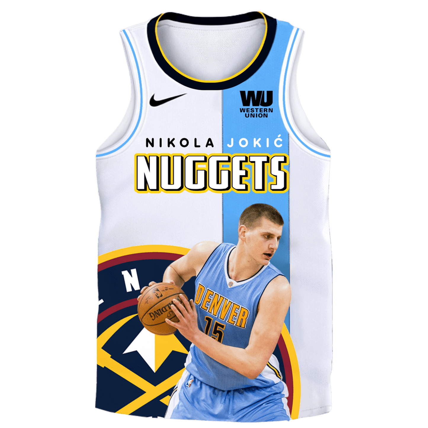 Denver Basketball Nikola Jokić #15 Nuggets Team 3D Basketball Jersey