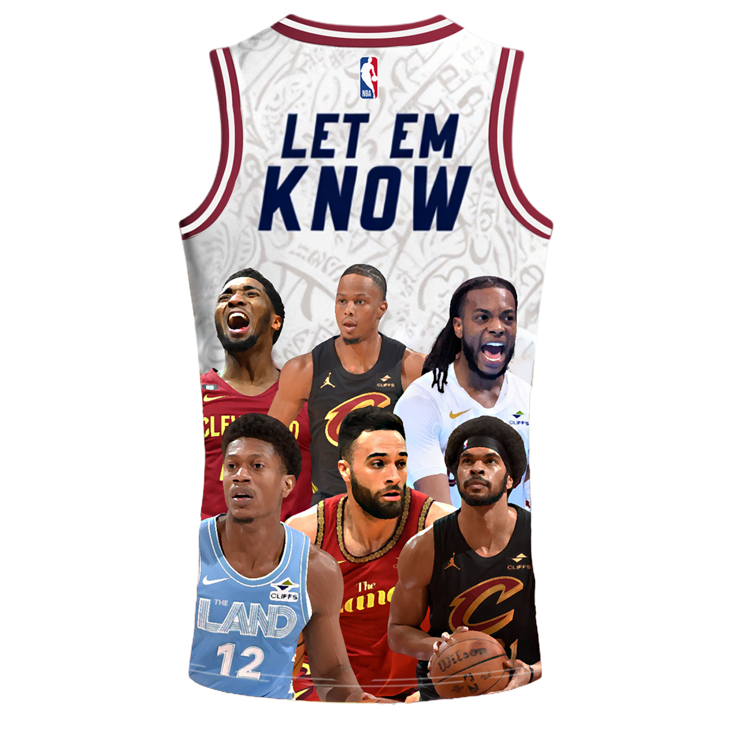 Cleveland Basketball Let Em Know Cavaliers Team 3D Basketball Jersey
