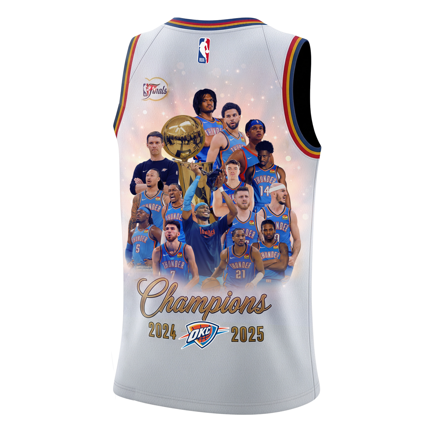 Oklahoma City Basketball 2024-25 Finals Champions 3D Basketball Jersey