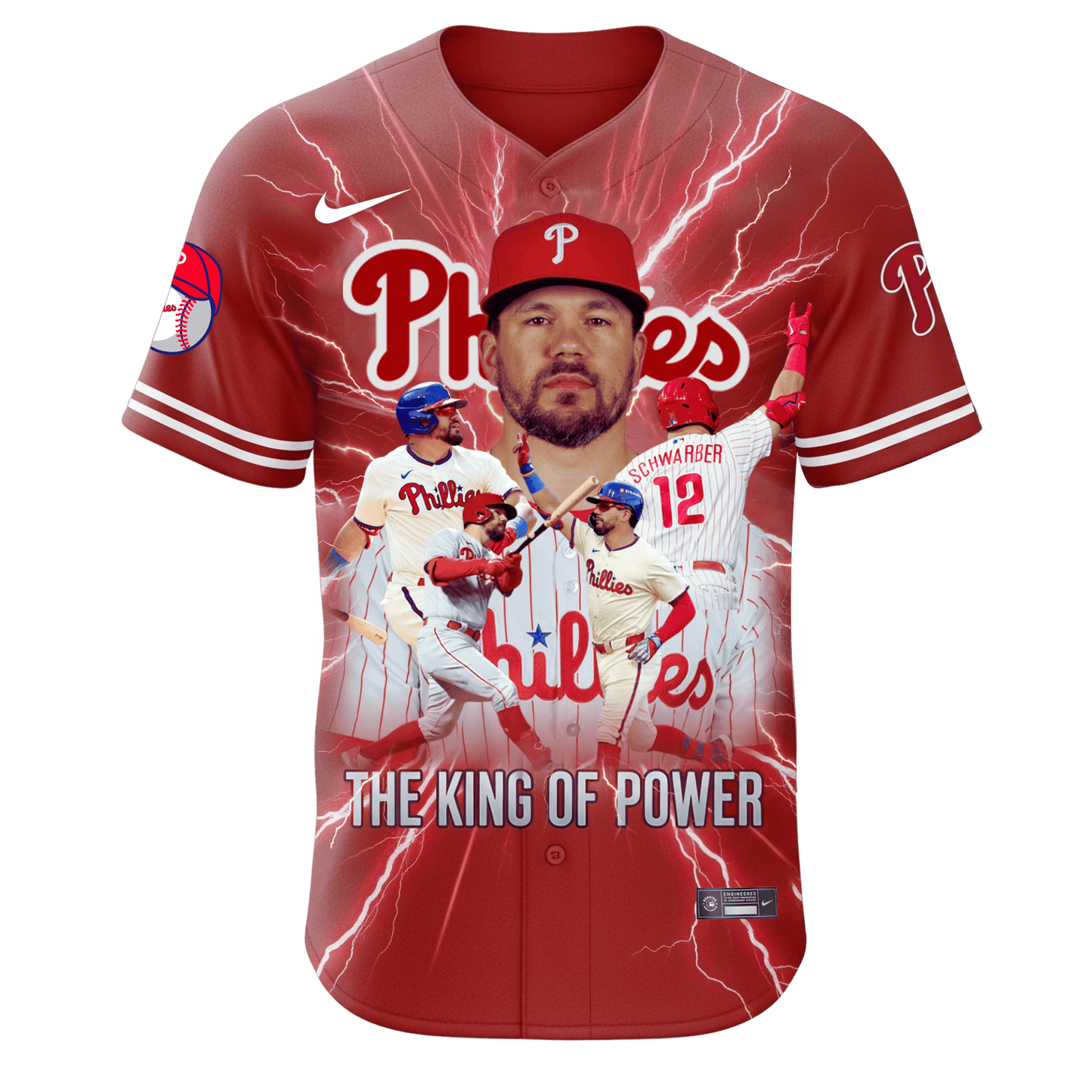 Kyle Schwarber Phillies NL Champions 2025 All Over Print Baseball Jersey