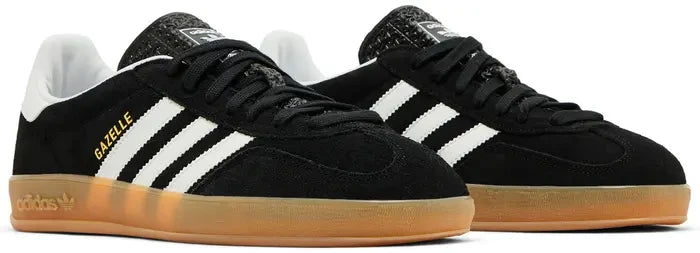 Men's Adidas Gazelle Indoor Black White Gum Shoes