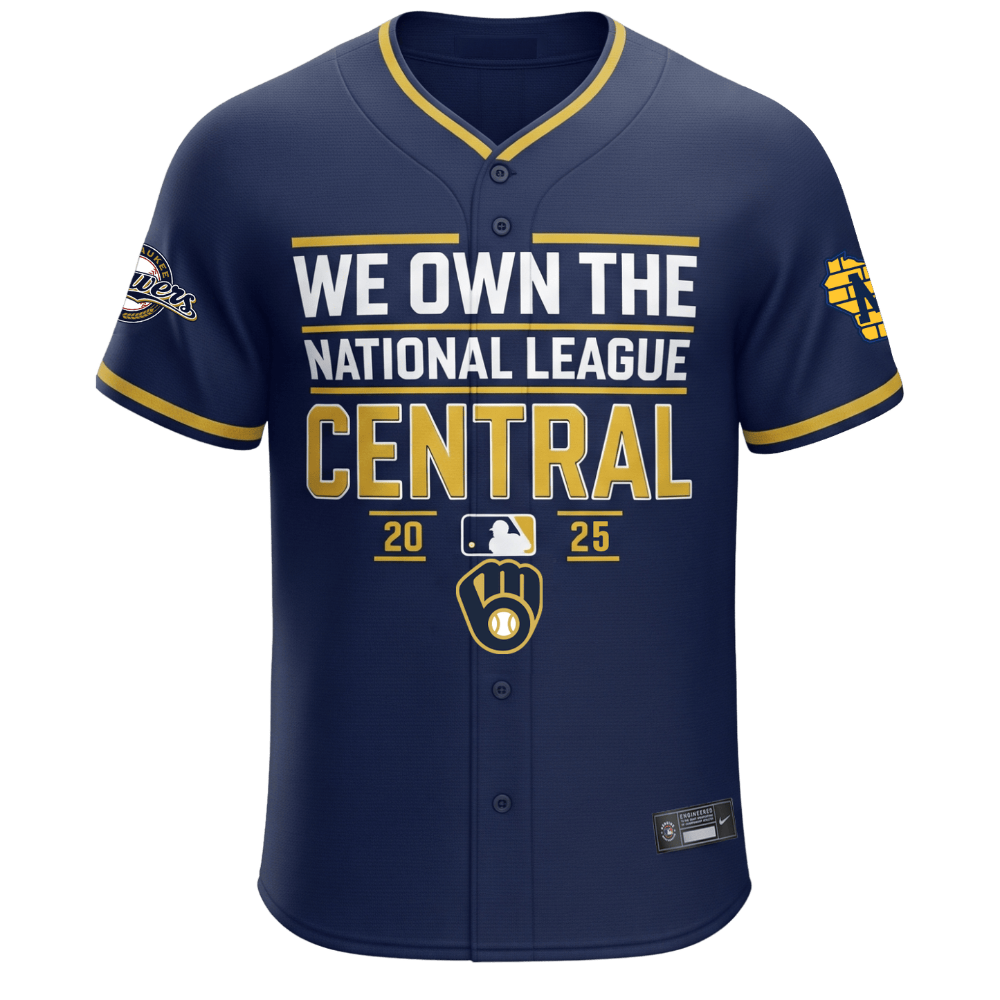 Brewers Baseball Team We Own The National League 2025 All Over Print Baseball Jersey