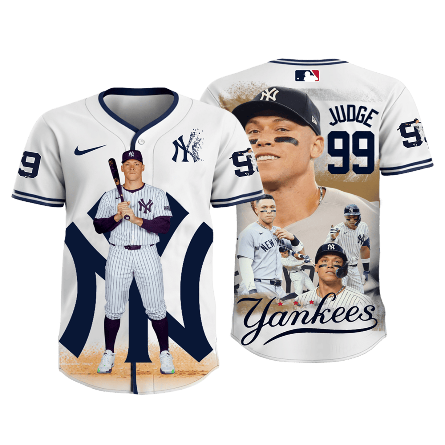 Aaron Judge #99 NY Yankees Baseball Team 2025 All Over Print Baseball Jersey