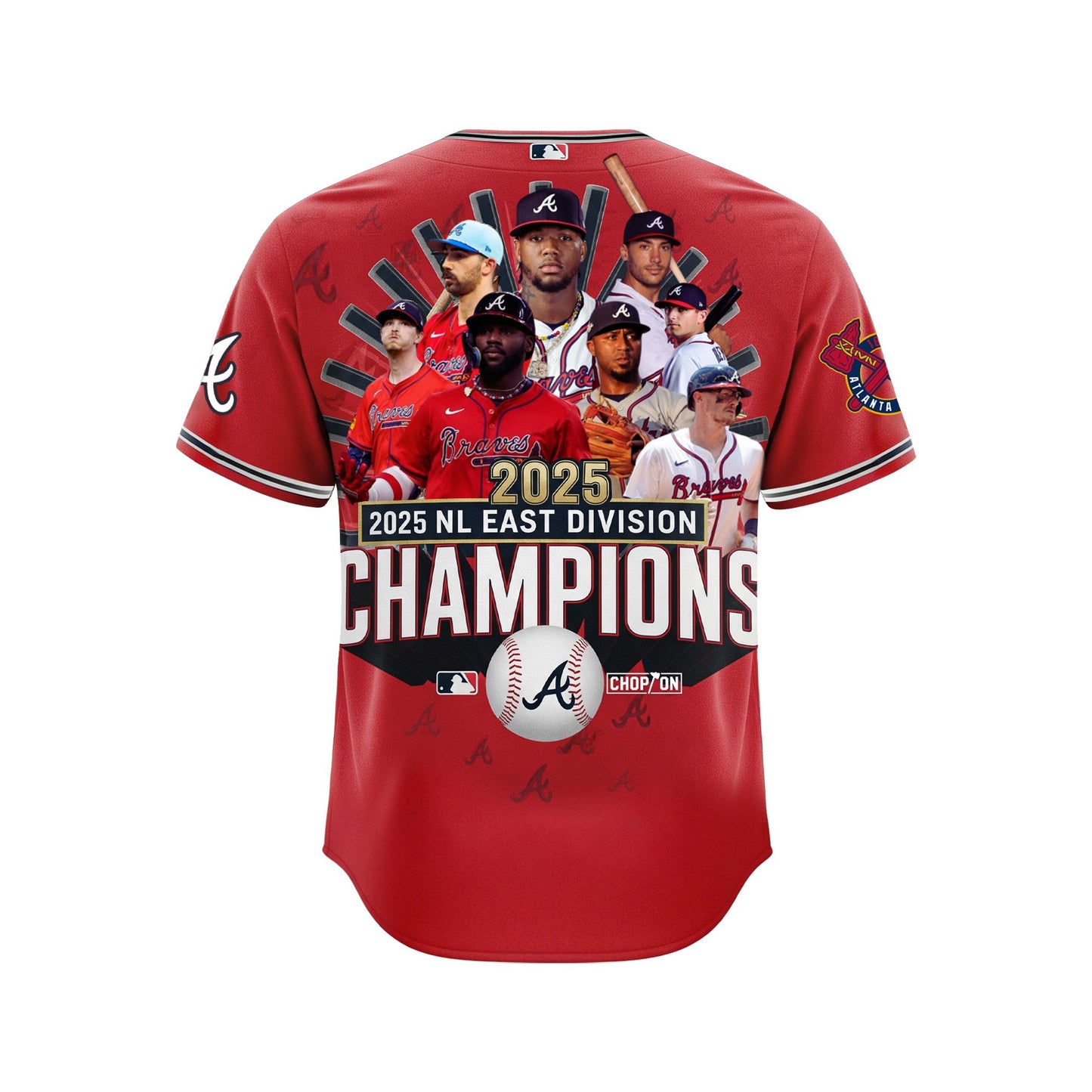 Atlanta Baseball NL EAST Division Braves Team 2025 All Over Print Baseball Jersey