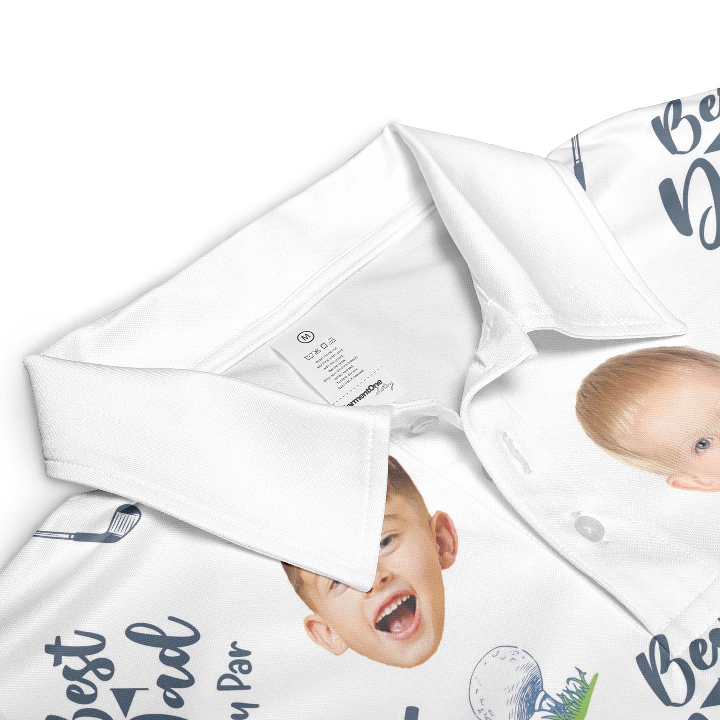 Best Dad By Par - Personalized Photo Polo Shirt For Dad
