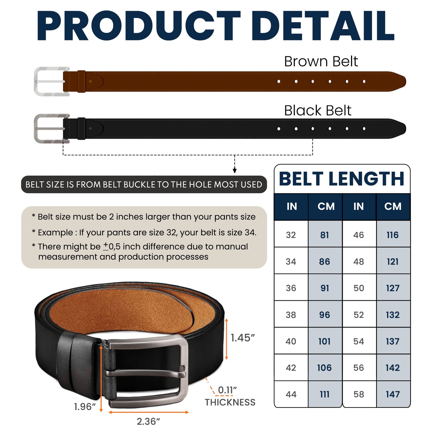 Father's Day Gifts From Wife - Having You As A Dad - Personalized Engraved Leather Belt