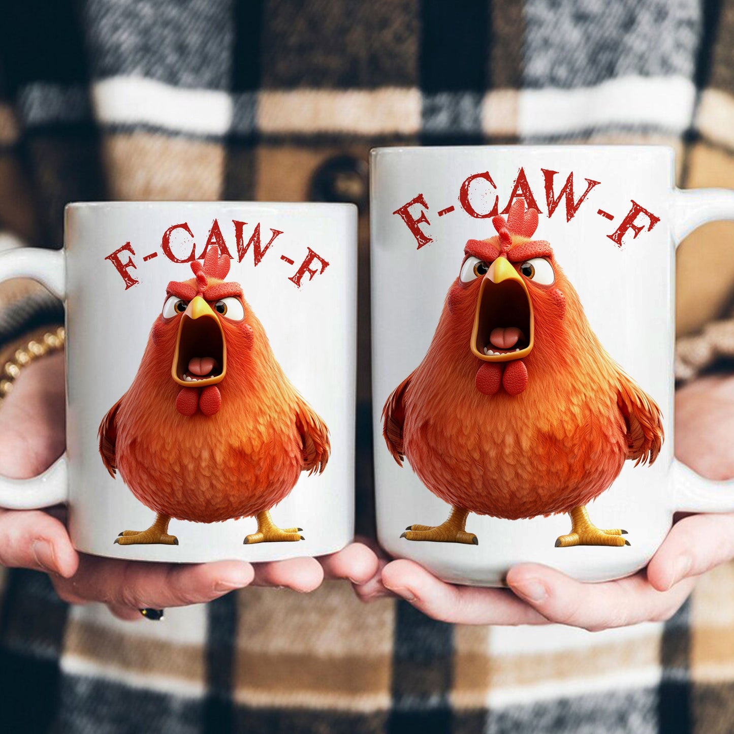 Funny Mug - Humorous Crow F-Caw-F - For Coworkers, Friends - Personalized Mug