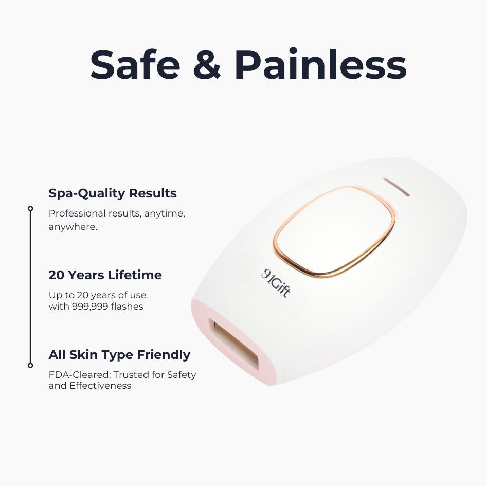 91Gift® Visible Results in 1st Use – Permanent IPL Hair Removal Device, Spa-Quality Results At-Home