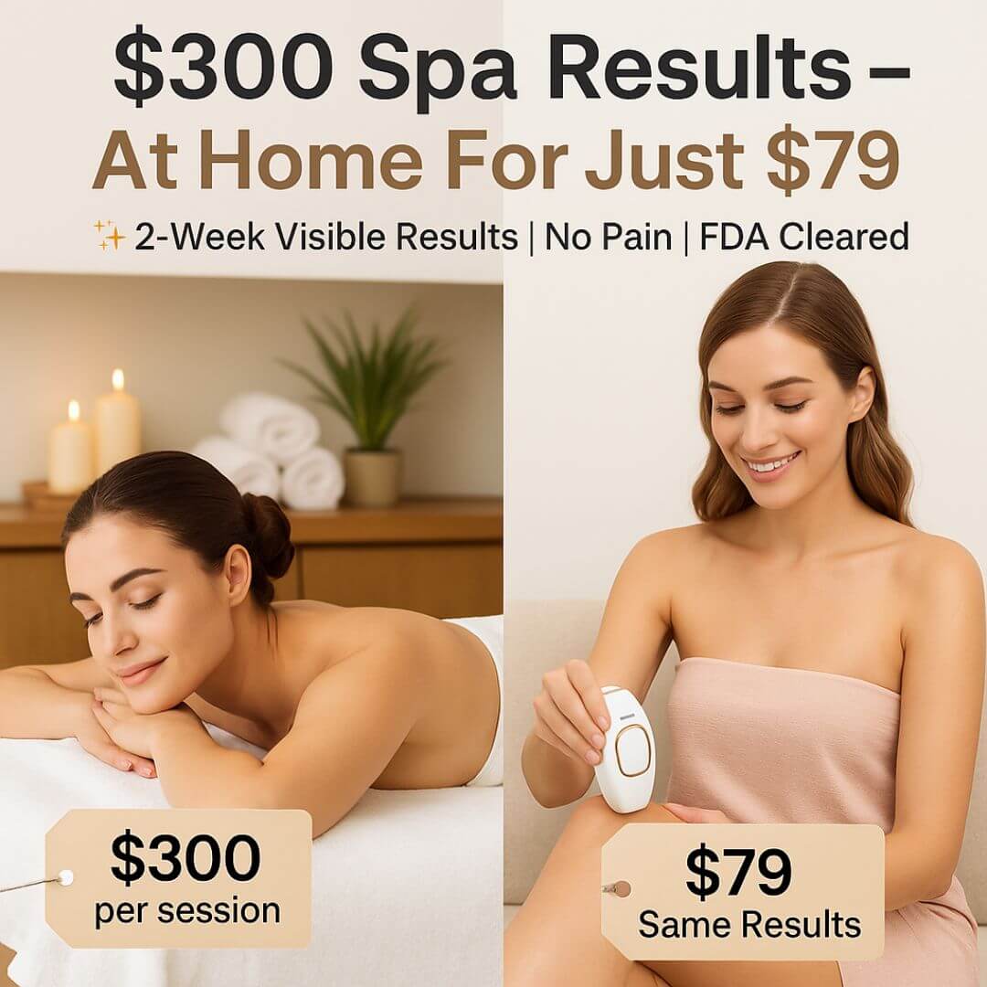 91Gift® Visible Results in 1st Use – Permanent IPL Hair Removal Device, Spa-Quality Results At-Home