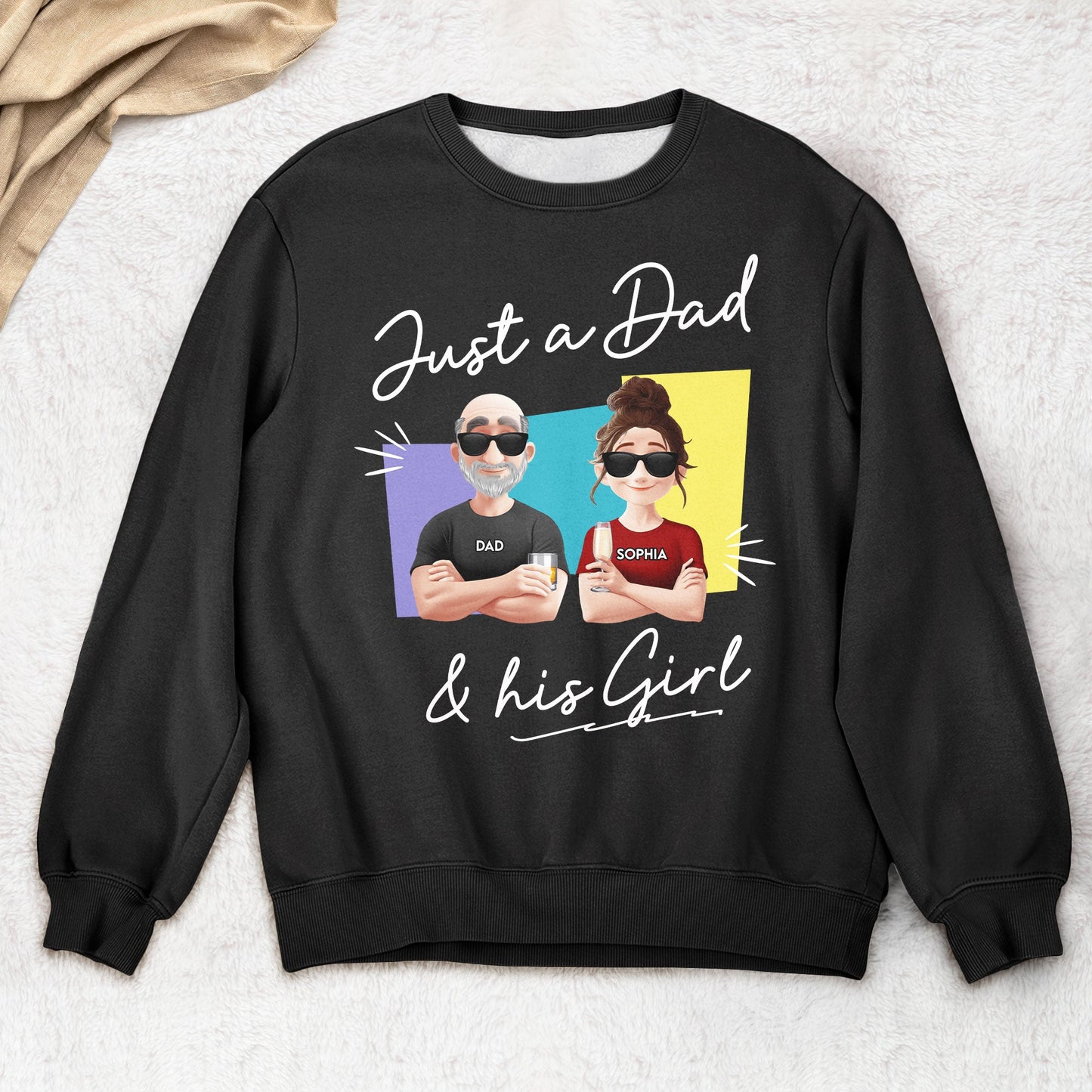 Just A Dad And His Girl - Personalized Shirt For Dad